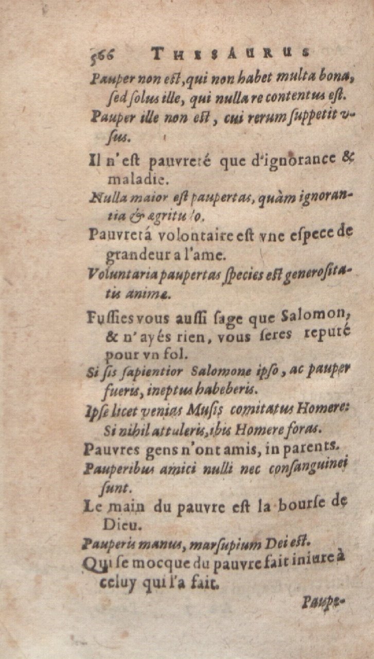 1612 - Dominicus Custos - Trésor des proverbes français  - Bibliopol-Olomuc