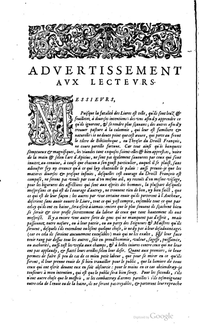 1629 - Veuve Nicolas Buon - Trésor du droit français (21754 T. 1) - BM Lyon