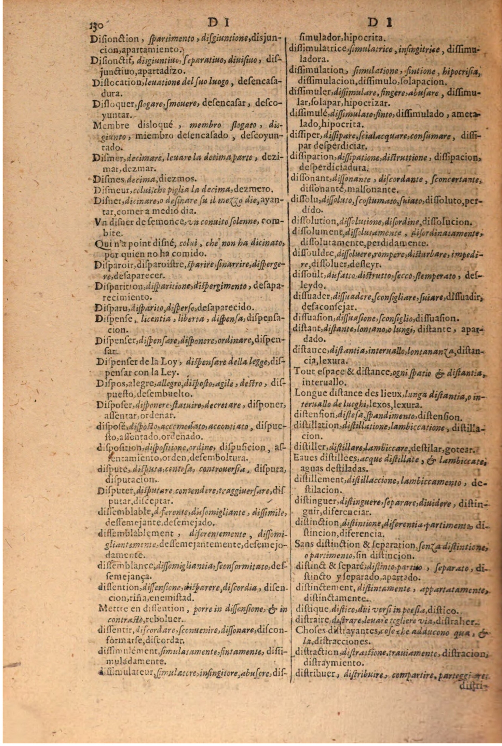 1616 - Pierre de la Rovière - Trésor des trois langues (Seconde partie) - BSB Munich