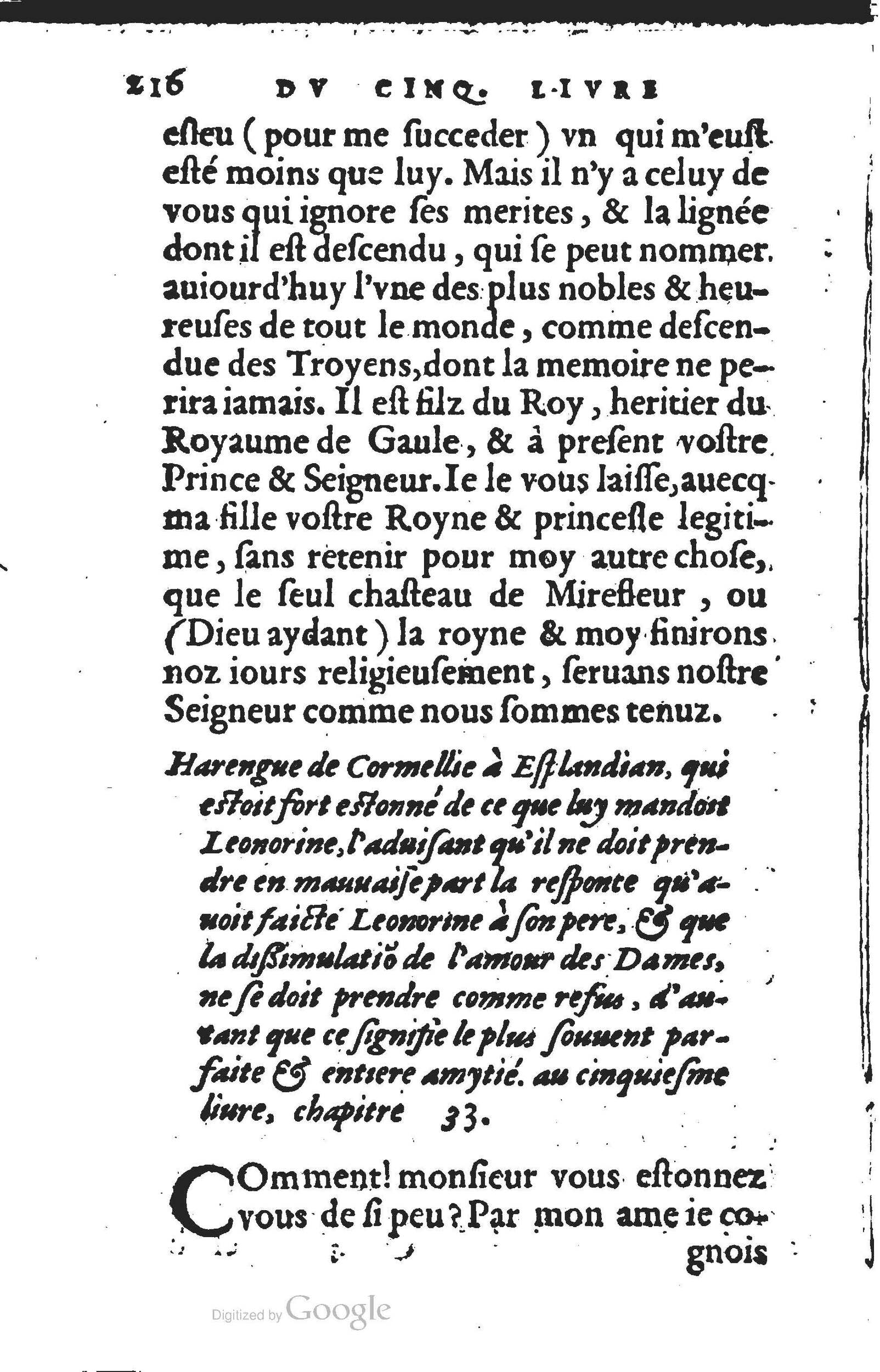 1560 - Jean d’Ogerolles et Gabriel Cotier Lyon - Trésor des Amadis - BSB Munich