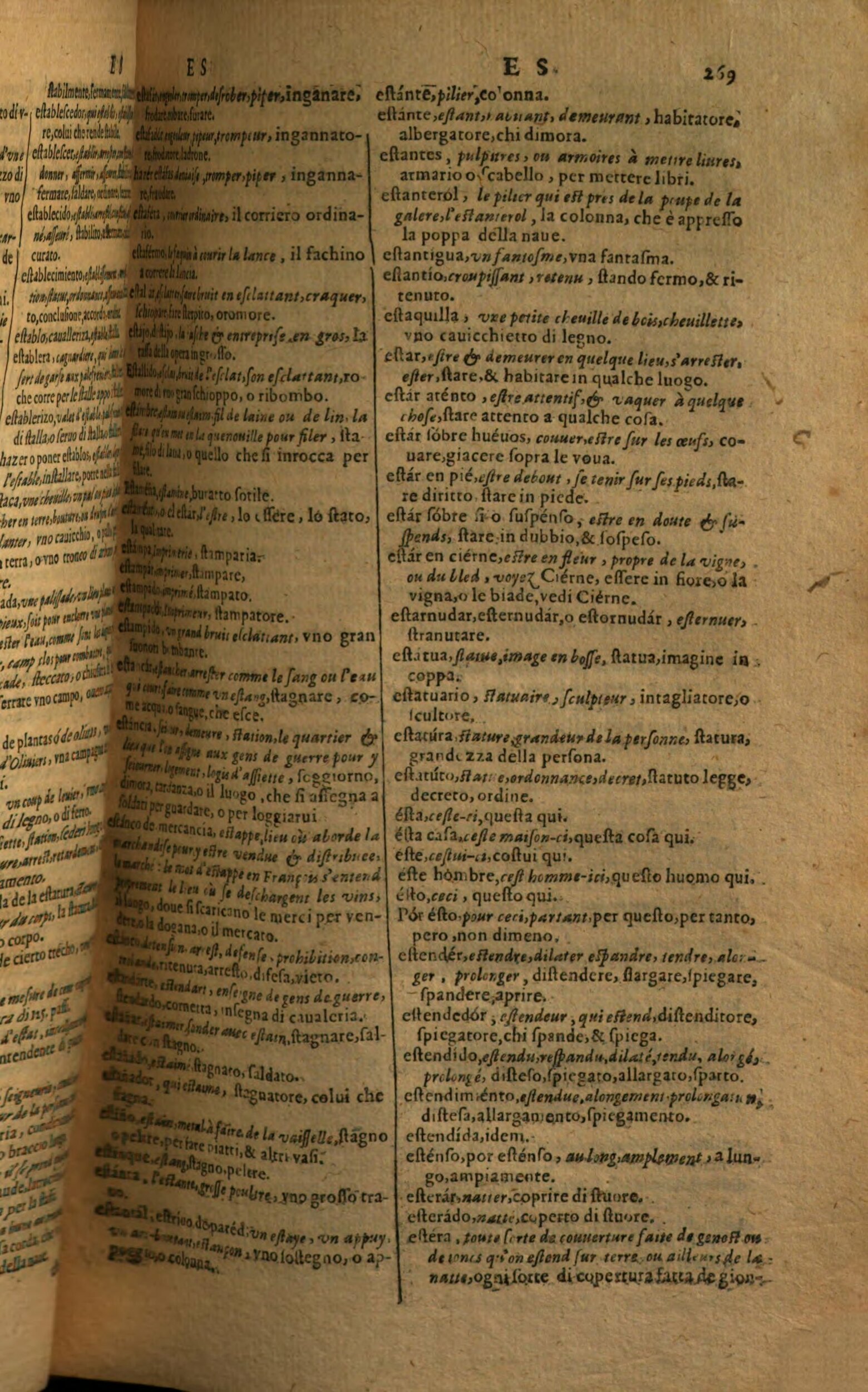 1617 - Samuel Crespin - Trésor des trois langues espagnole, française et italienne (Première partie) - Regensburg