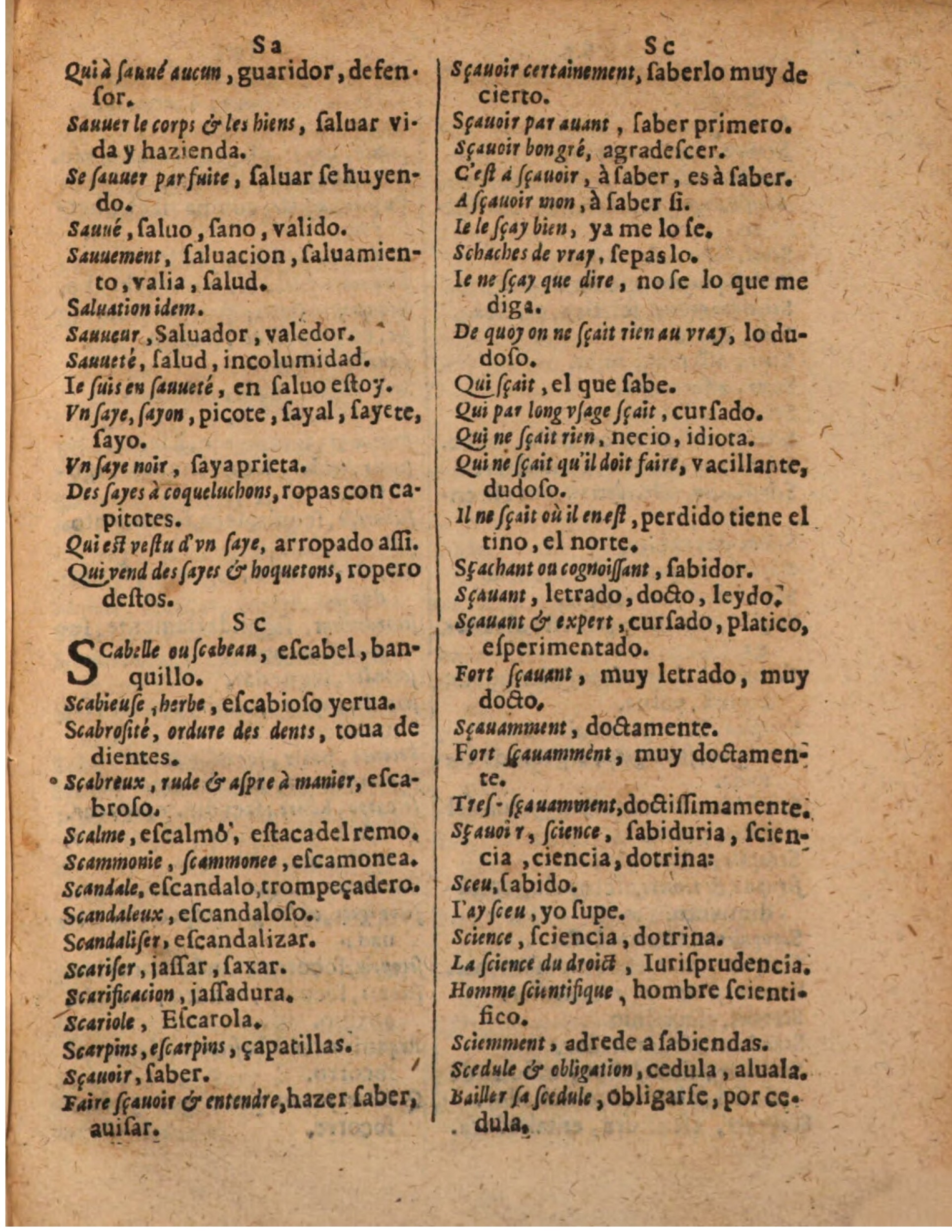 1624 - Hubert Antoine - Trésor des deux langues espagnole et française (Seconde partie) - BSB Munich