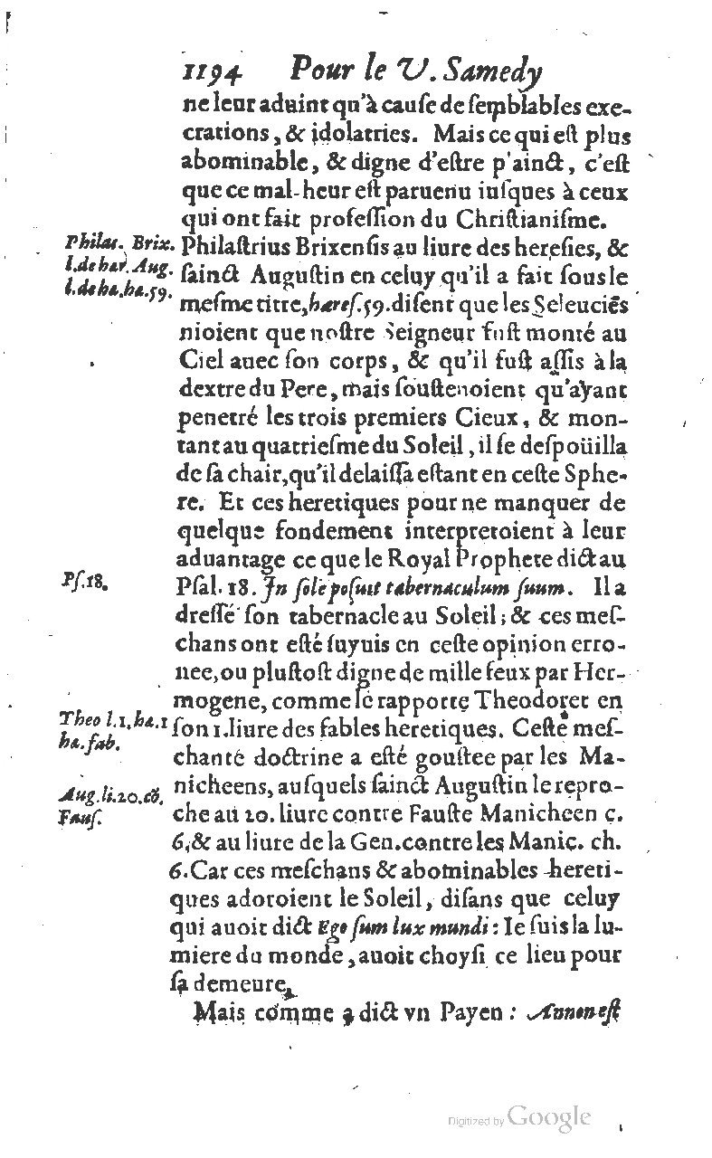 1607 - Nicolas Du Fossé - Trésor quadragésimal - T 01 - BM Lyon