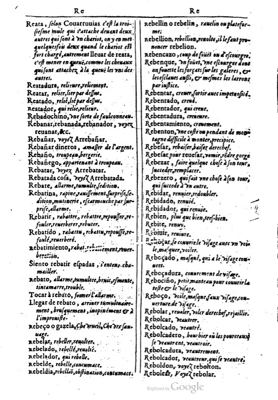 1616 - Veuve Marc Orry - Trésor des deux langues espagnole et française (Première et Seconde parties) - BM Lyon