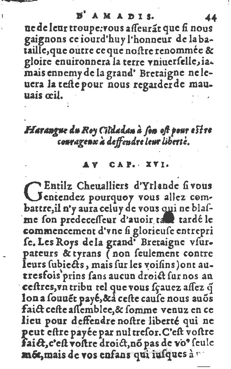 1582 - Jean Huguetan - Trésor des Amadis T. 1 - BM Lyon