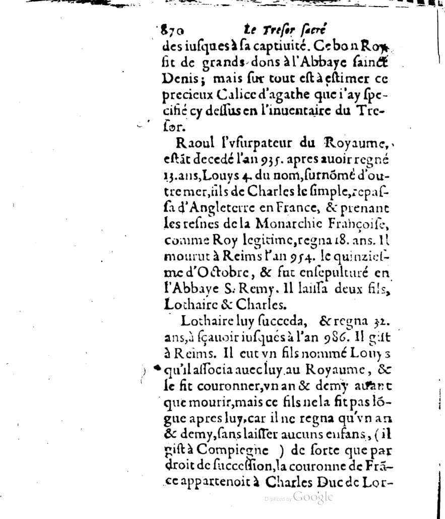 1636 - Jean Billaine - Trésor sacré ou inventaire des saintes reliques - British Library