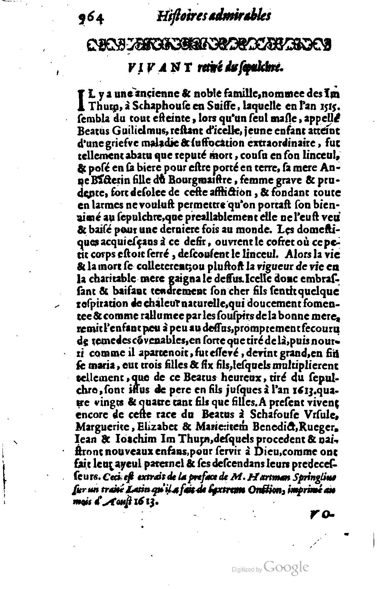 1628 - Jacques Crespin - Trésor d’histoires admirables et mémorables - BSB Munich
