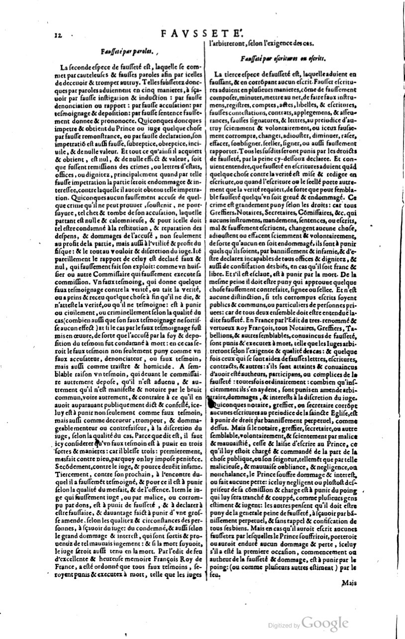 1629 - Veuve Nicolas Buon - Trésor du droit français (21754 T. 2) - BM Lyon