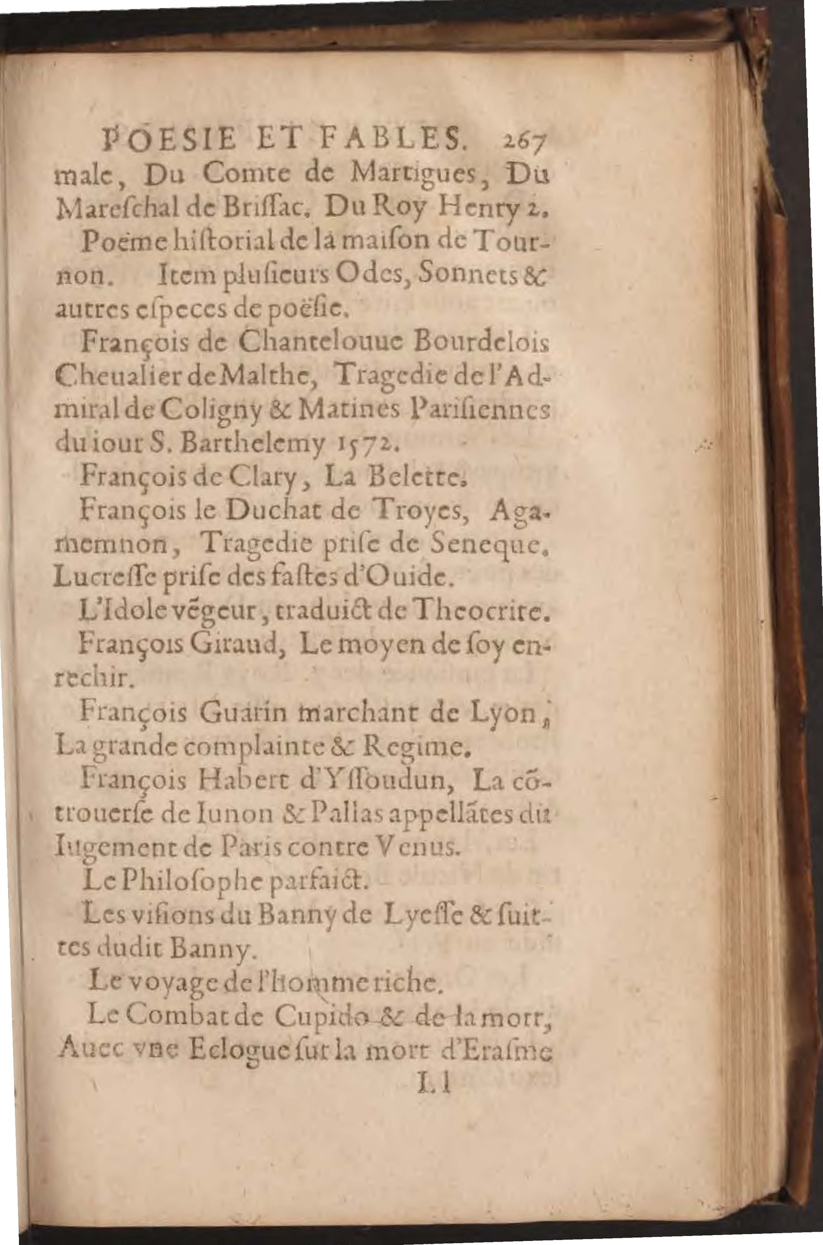 1602 - François Jacquin - Trésor des bons esprits français - BnF Arsenal