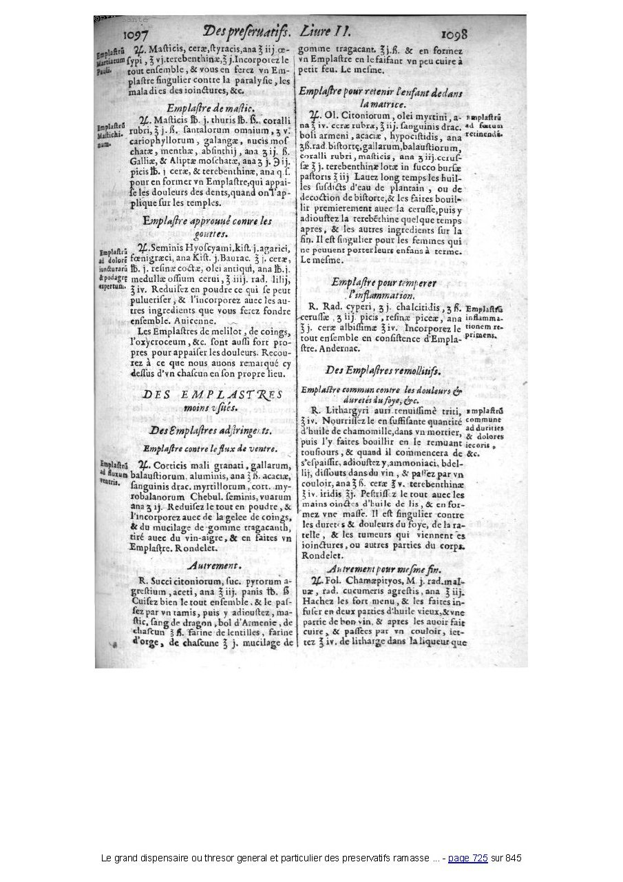 1609 - Étienne Gamonet - Grand dispensaire ou Trésor général et particulier des préservatifs - BIU Santé 1609 - Étienne Gamonet - Grand dispensaire ou Trésor général et particulier des préservatifs - BIU Santé