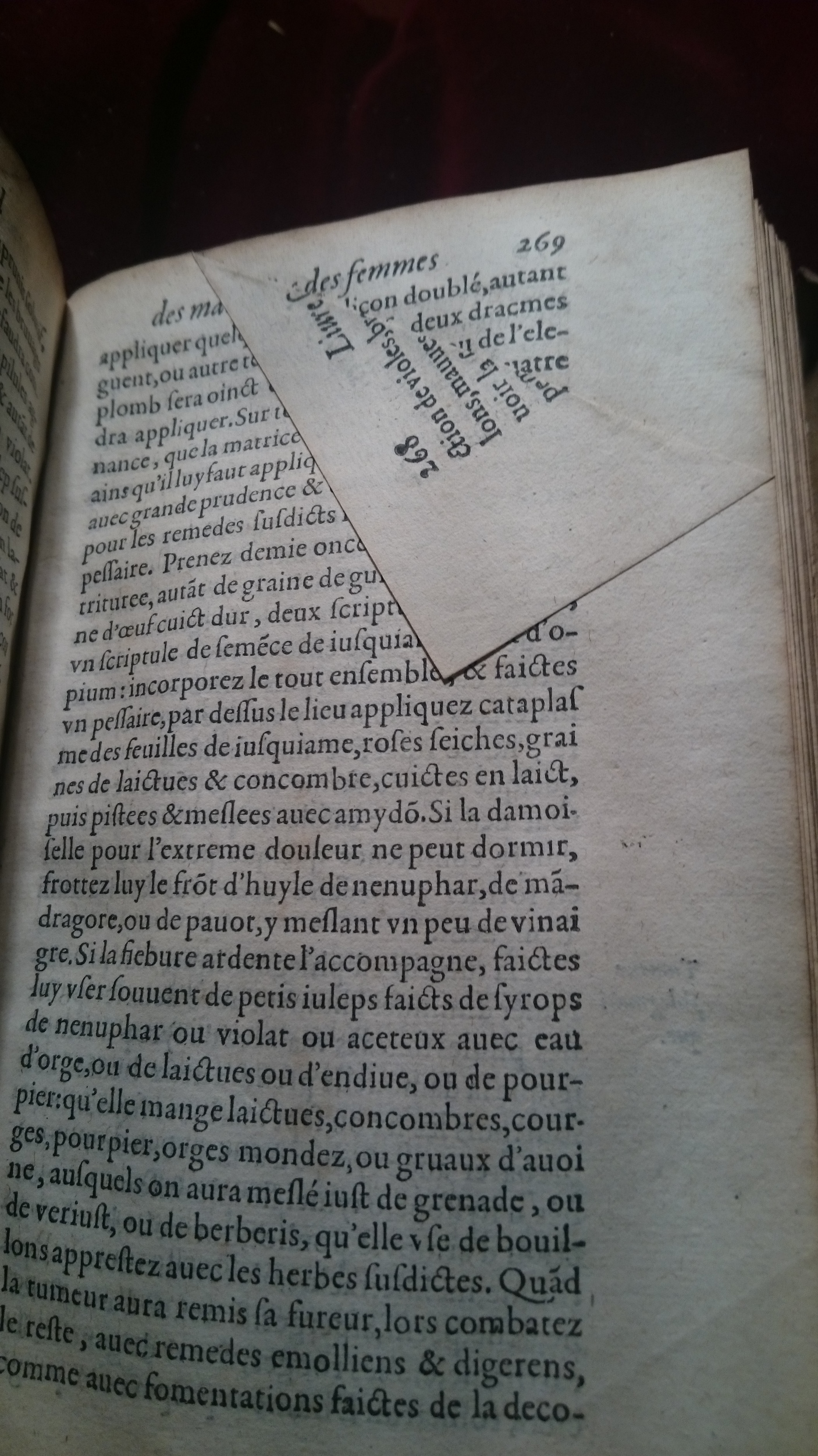 1587 - Jacques du Puis - Trésor des remèdes secrets pour les maladies des femmes - BM Amiens