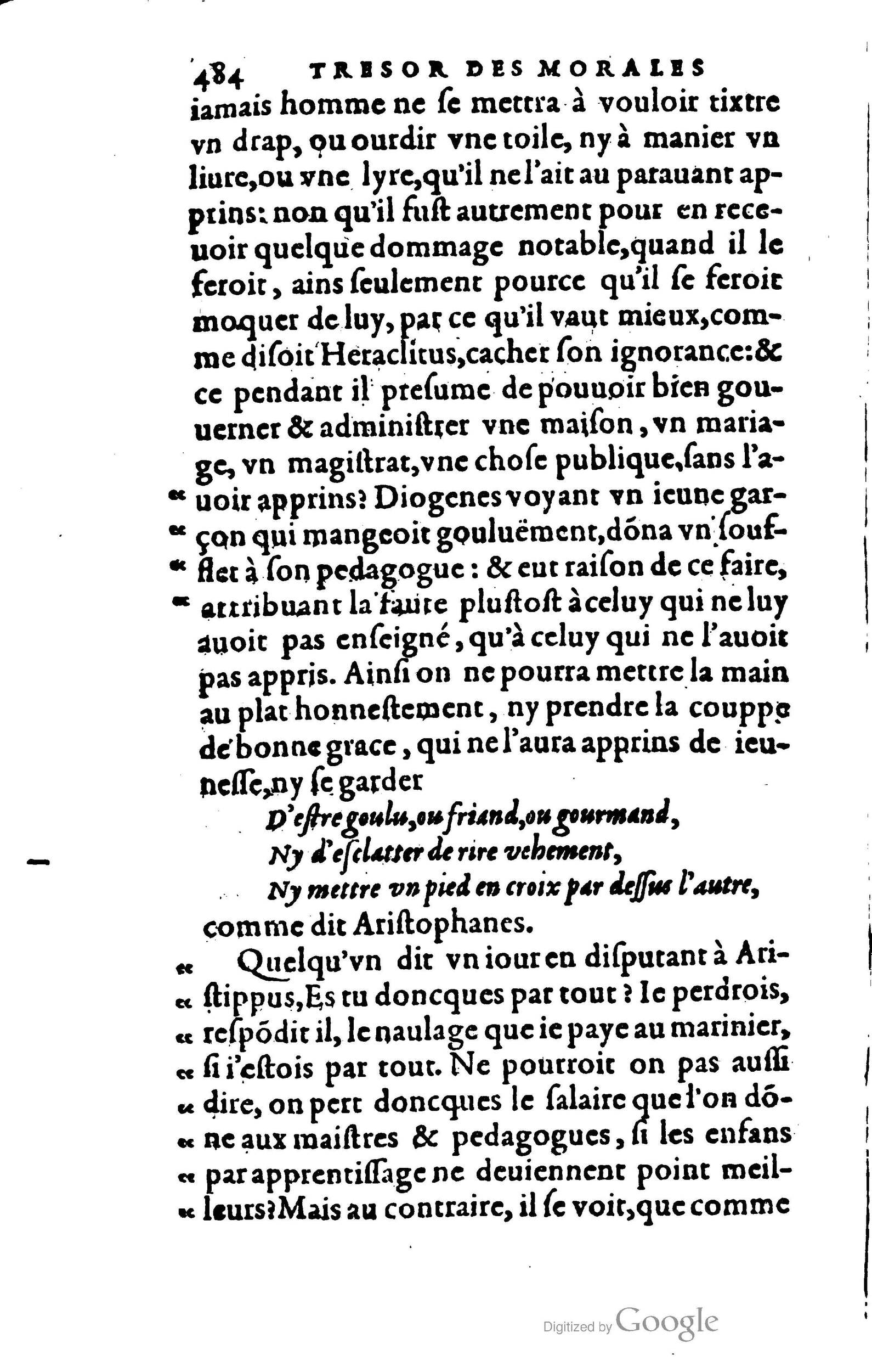 1578 - Jean Poupy - Trésor des morales de Plutarque - BSB Munich