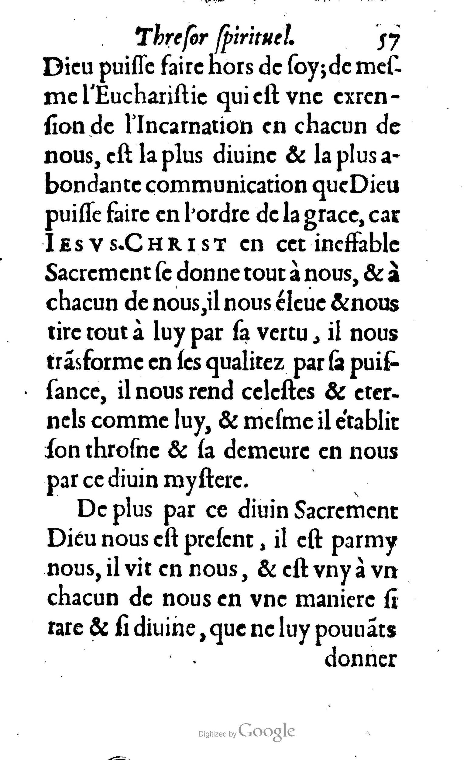 1633 - François Waudré - Trésor spirituel contenant les excellences du christianisme - BM Lyon