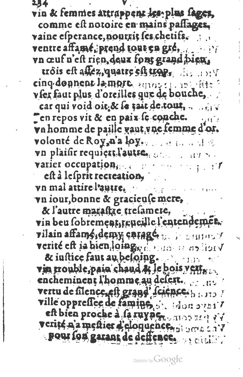 1581 - Nicolas Bonfons - Trésor des sentences dorées - Princeton 1581 - Nicolas Bonfons - Trésor des sentences dorées - Princeton