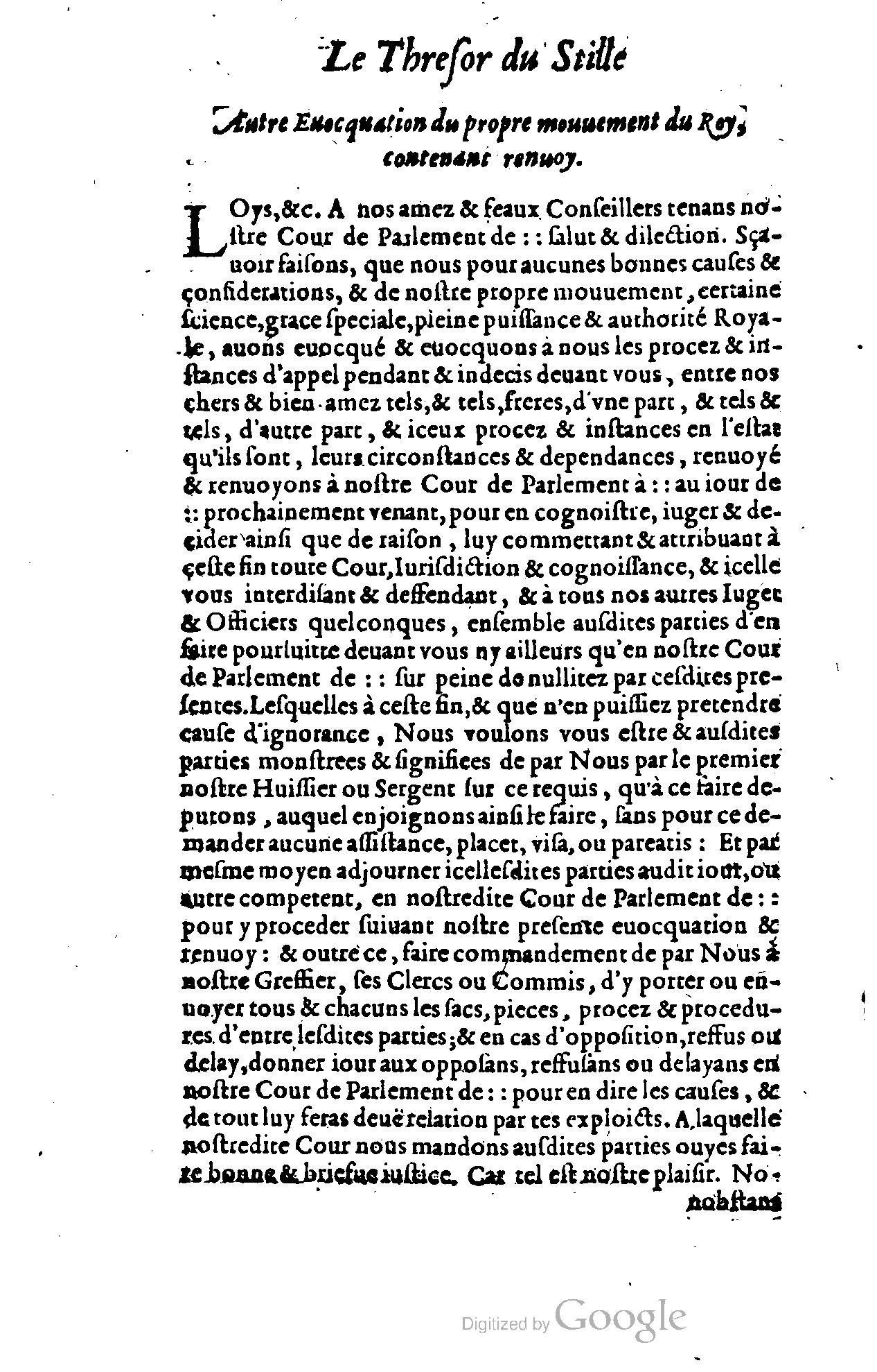 1614 - Jean Richer - Trésor du nouveau style et protocole de la chancellerie de France - BSB Munich