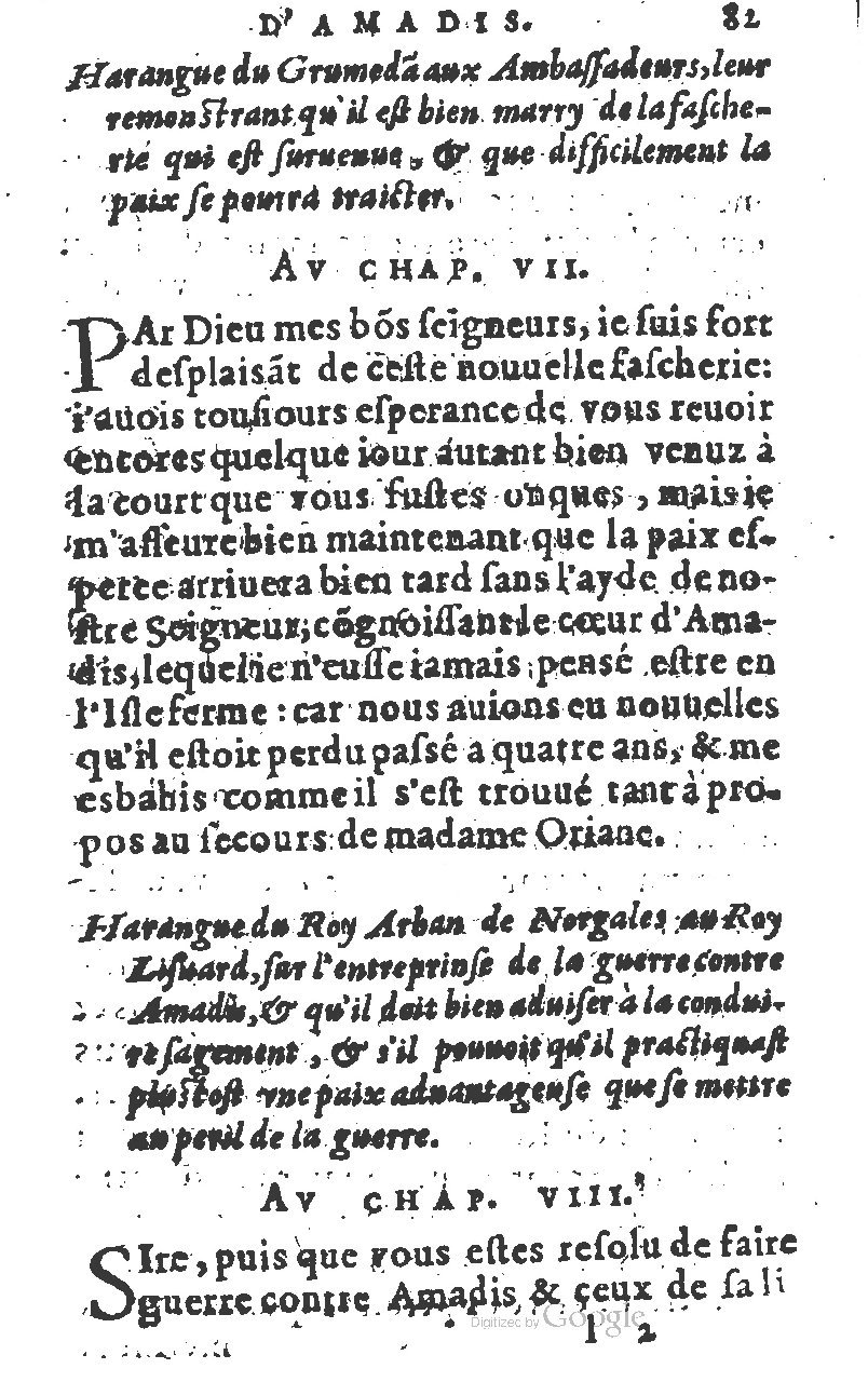 1582 - Jean Huguetan - Trésor des Amadis T. 1 - BM Lyon