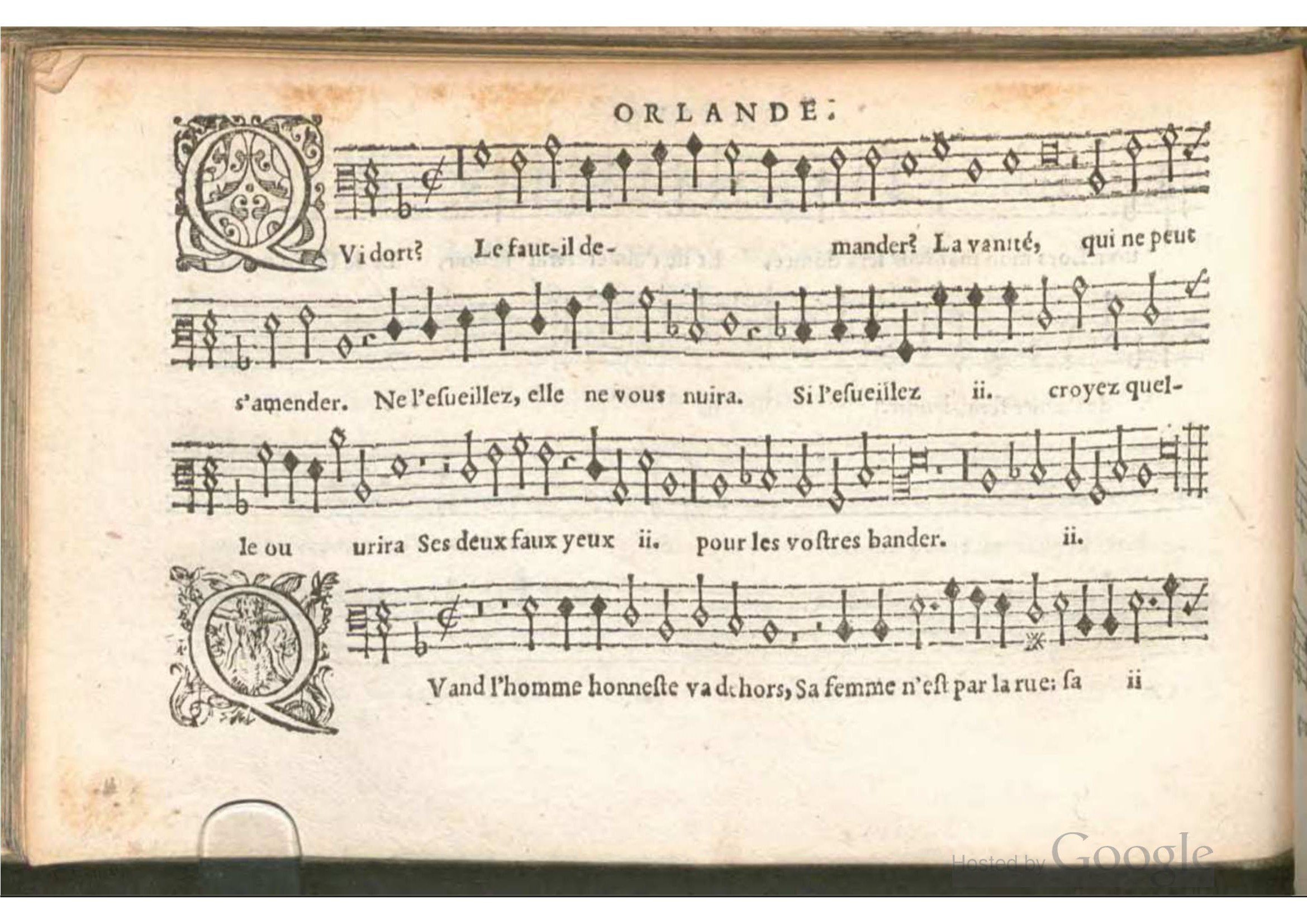 1576 - [Pierre de Saint-André] - Trésor de musique d’Orlande de Lassus Bassus - BSB Munich