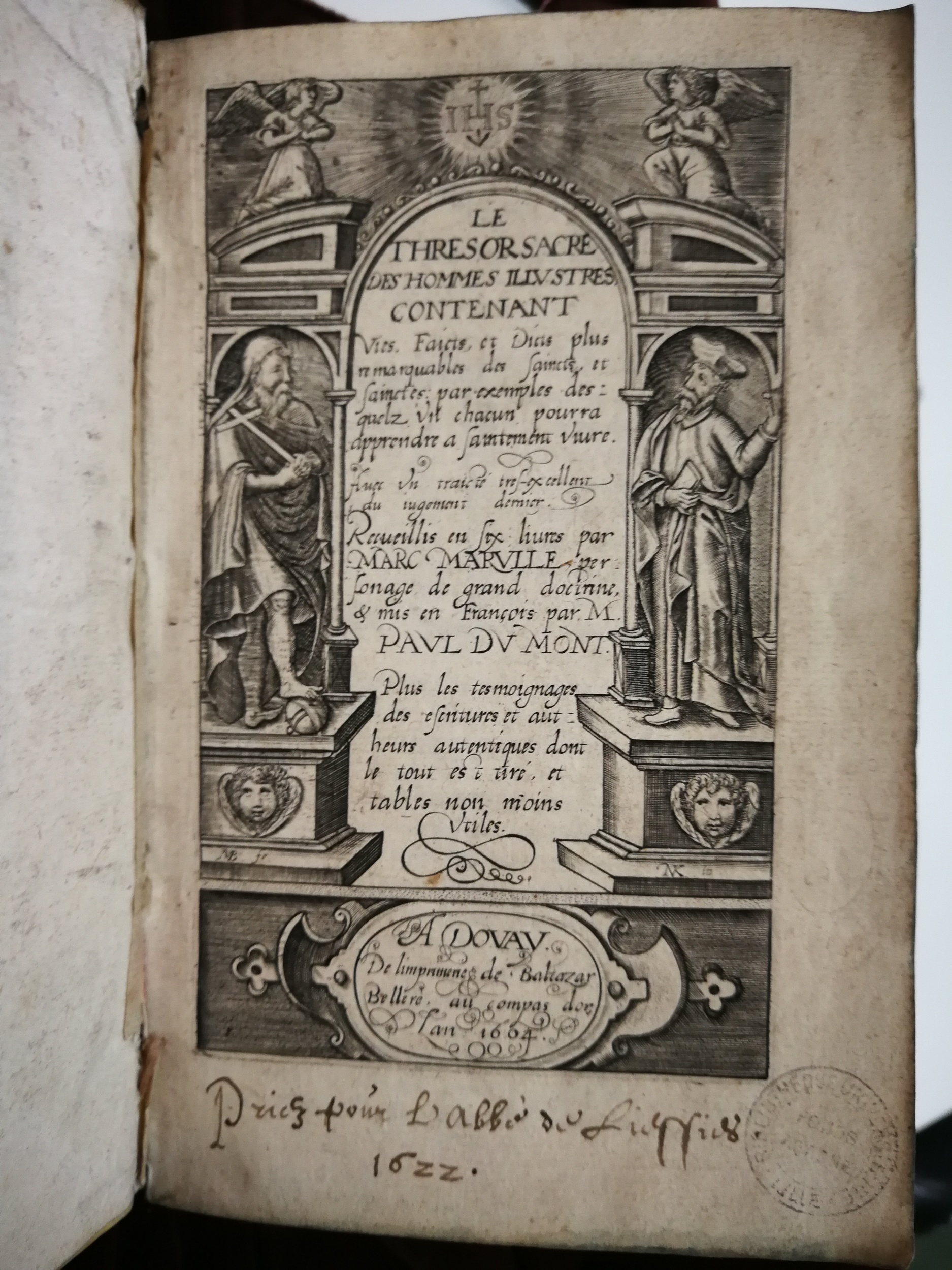 1604 - Balthazar Bellère - Trésor sacré des hommes illustres - BU Lille