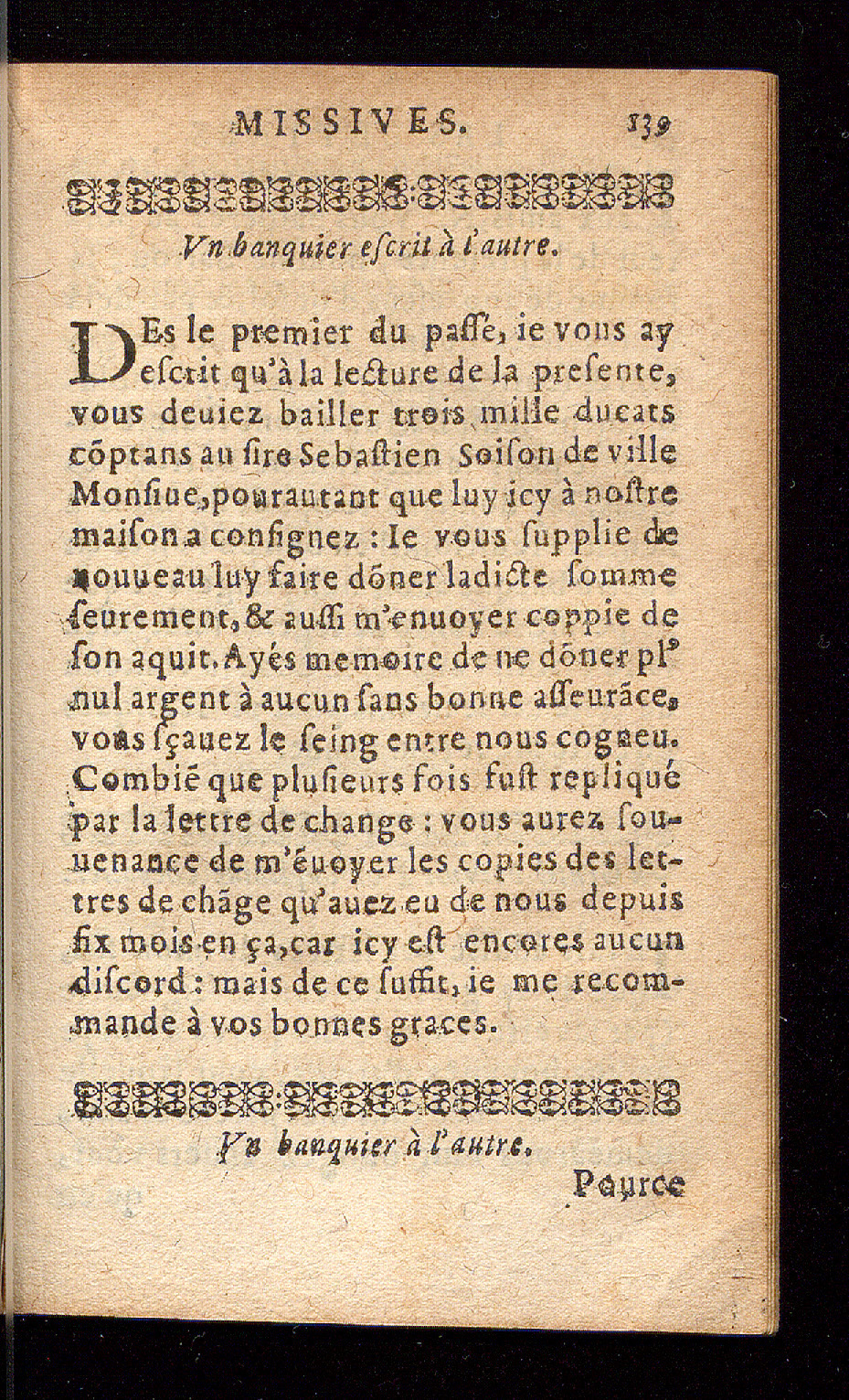 1614 - Barthélemy Vincent - Élite et Trésor des lettres missives - Bâle
