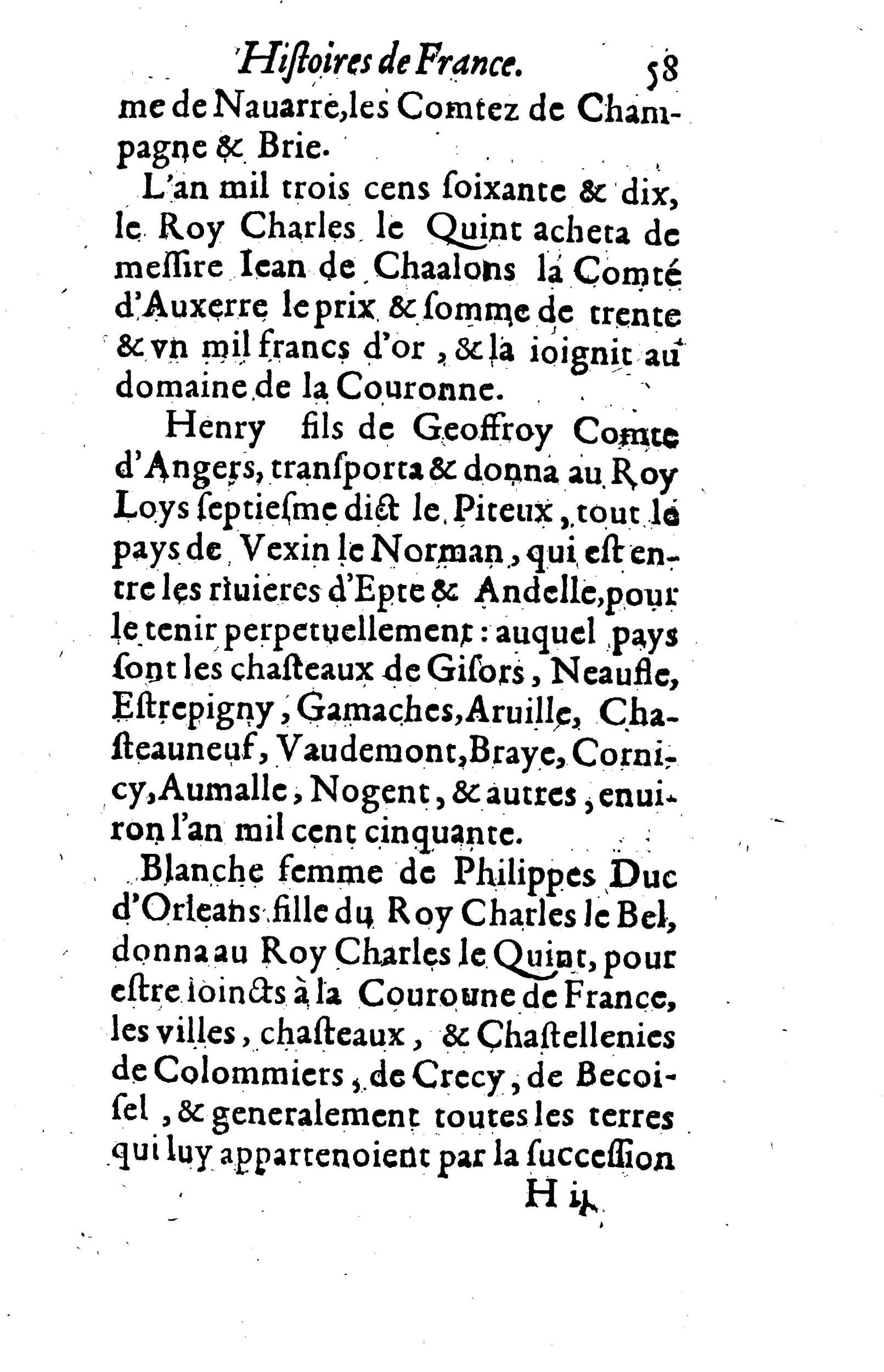 1617 - Jean Corrozet - Trésor des histoires de France - BM Lyon