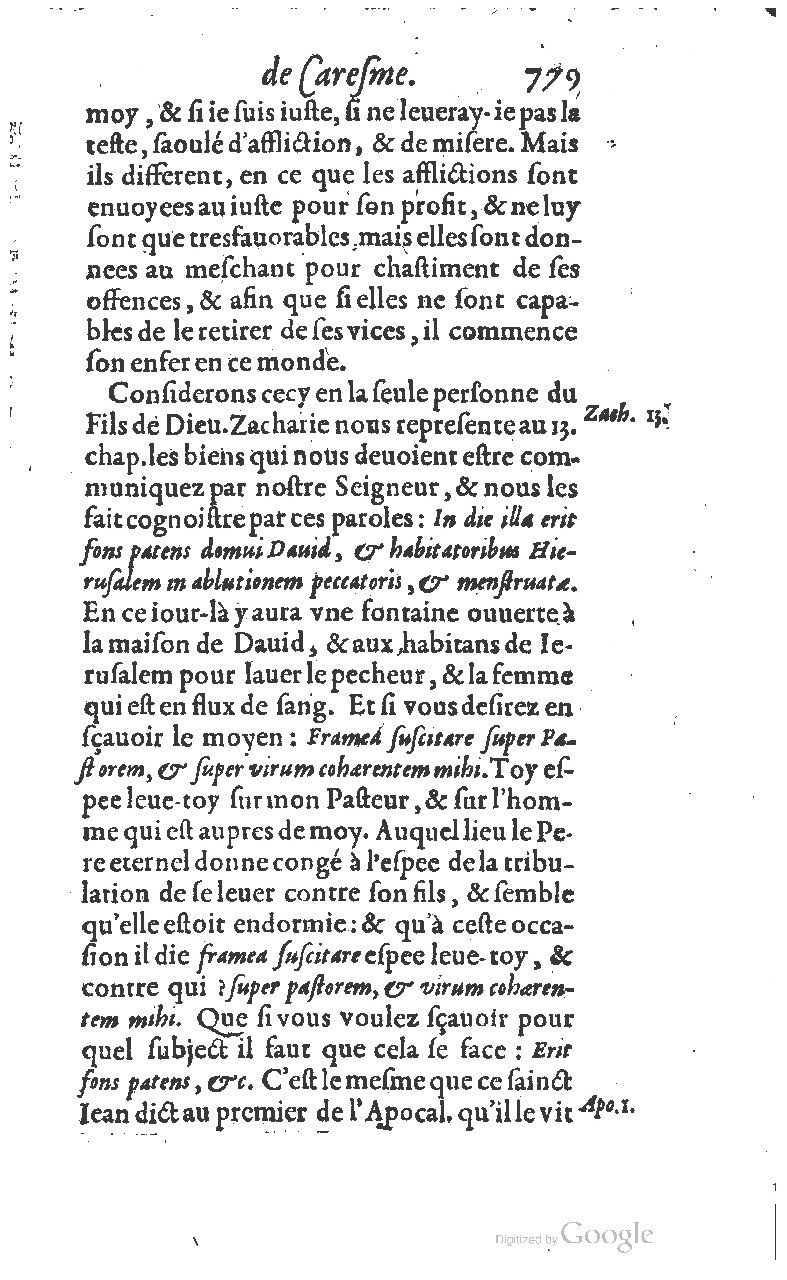 1607 - Nicolas Du Fossé - Trésor quadragésimal - T 01 - BM Lyon