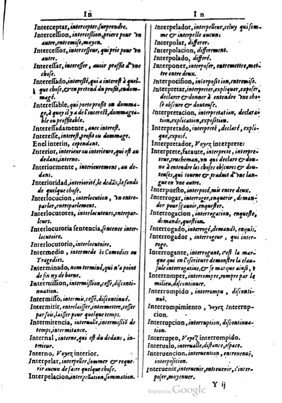 1616 - Veuve Marc Orry - Trésor des deux langues espagnole et française (Première et Seconde parties) - BM Lyon