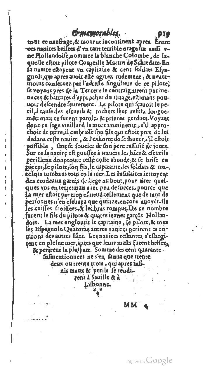 1610 - Paul Marceau - Trésor d’histoires admirables et mémorables - BSB Munich