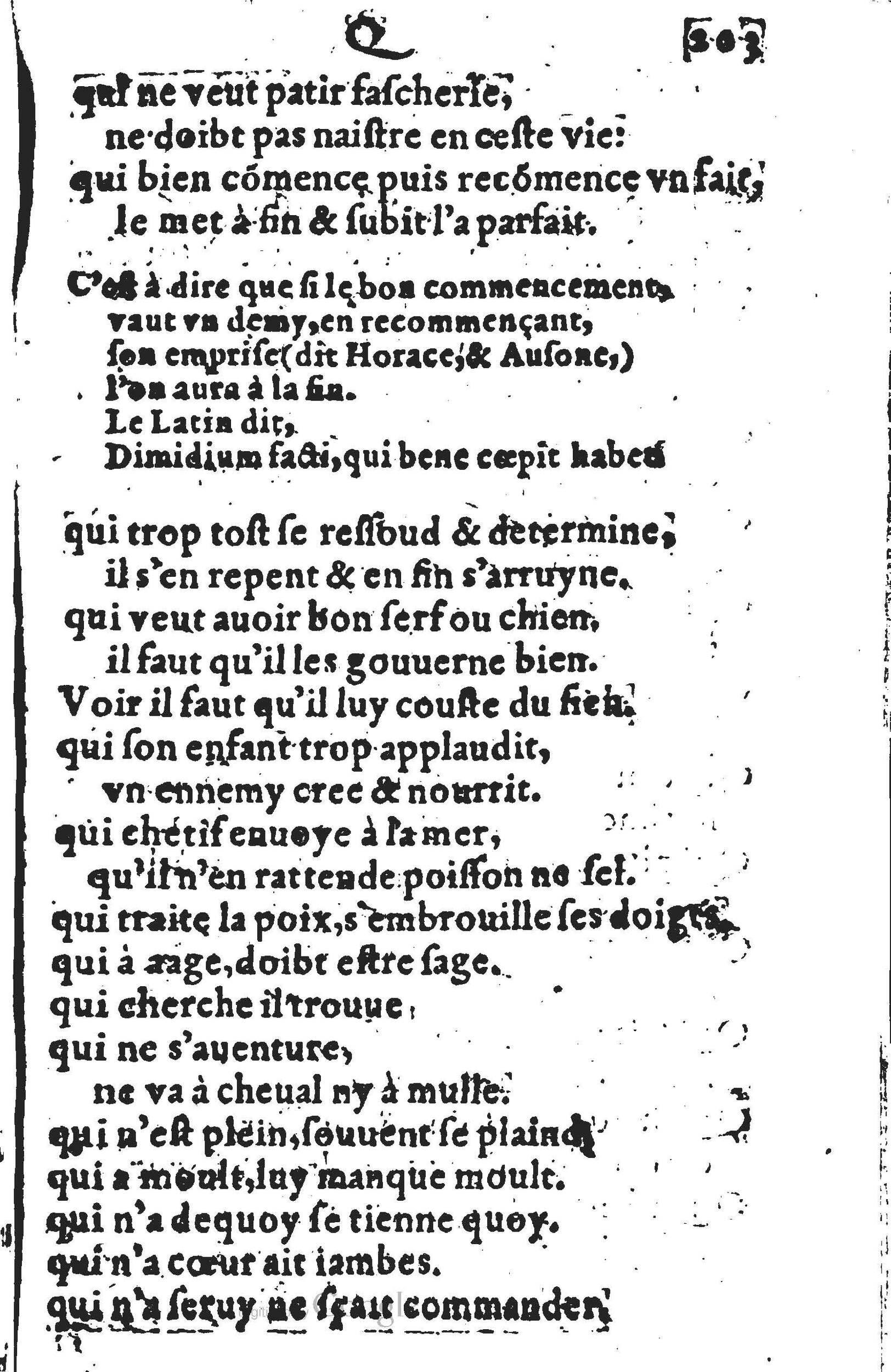 1578 - Nicolas Lescuyer - Trésor des sentences dorées - UGent