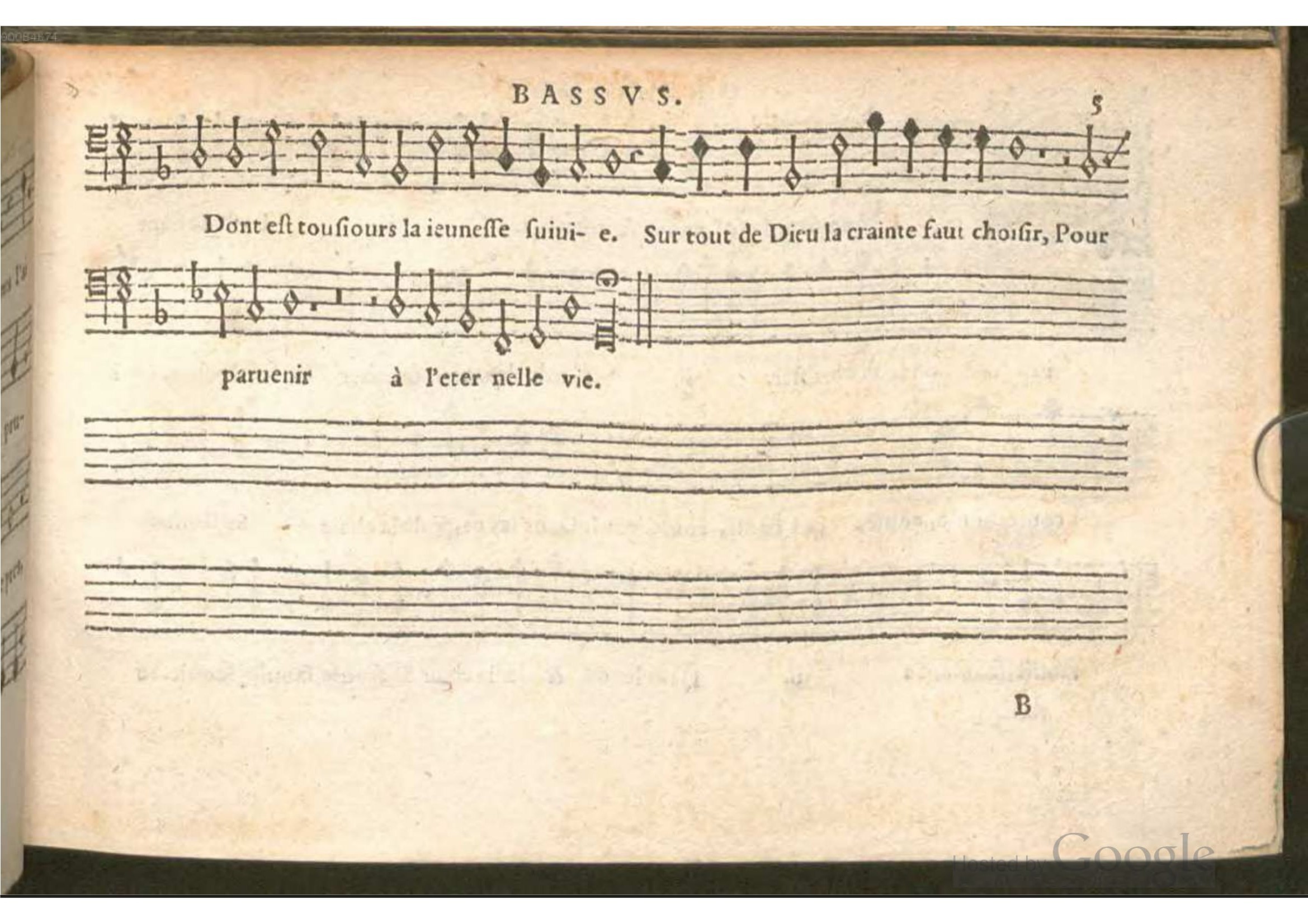 1576 - [Pierre de Saint-André] - Trésor de musique d’Orlande de Lassus Bassus - BSB Munich