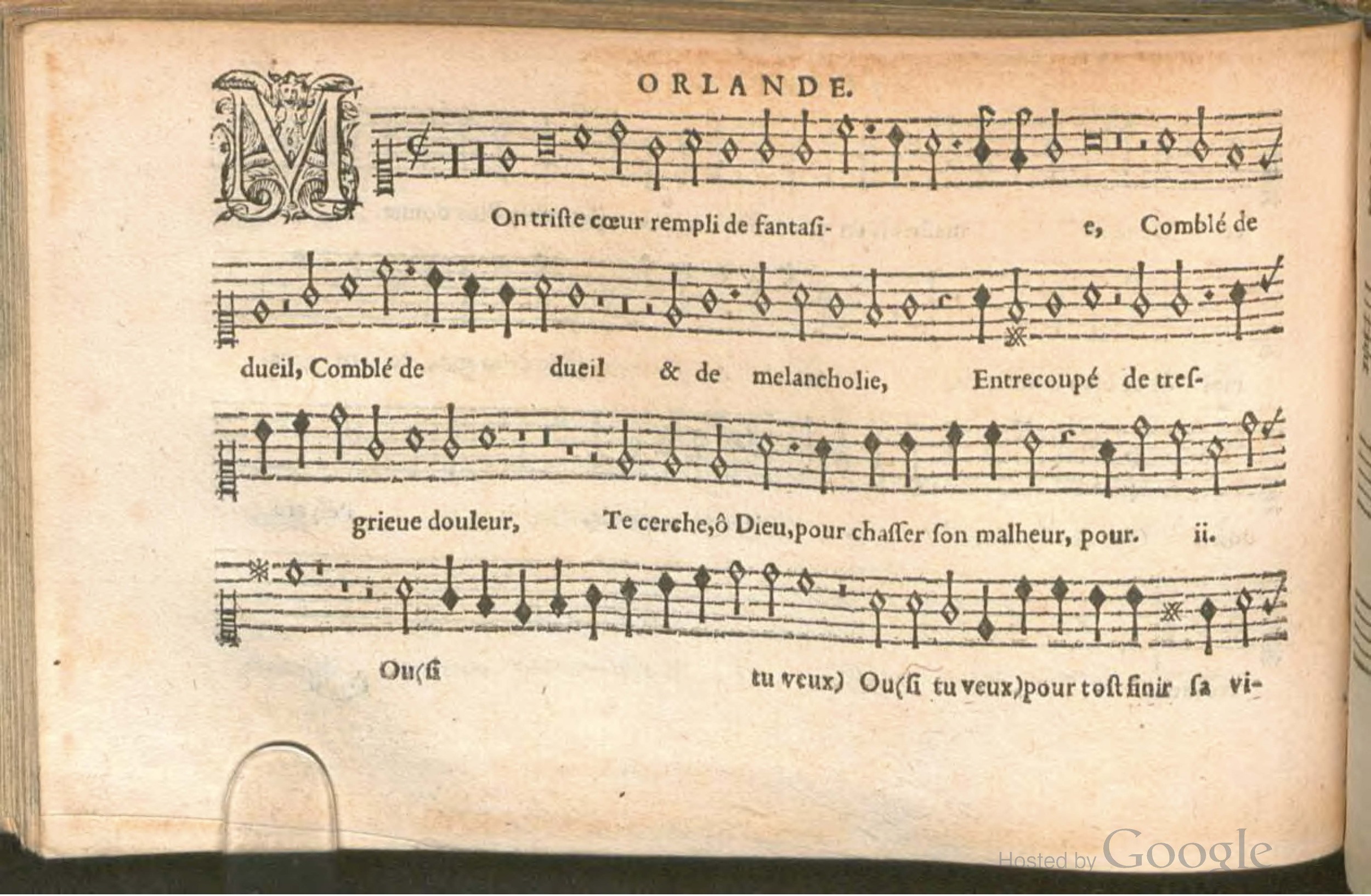 1576 - [Pierre de Saint-André] - Trésor de musique d’Orlande de Lassus Superius - BSB Munich