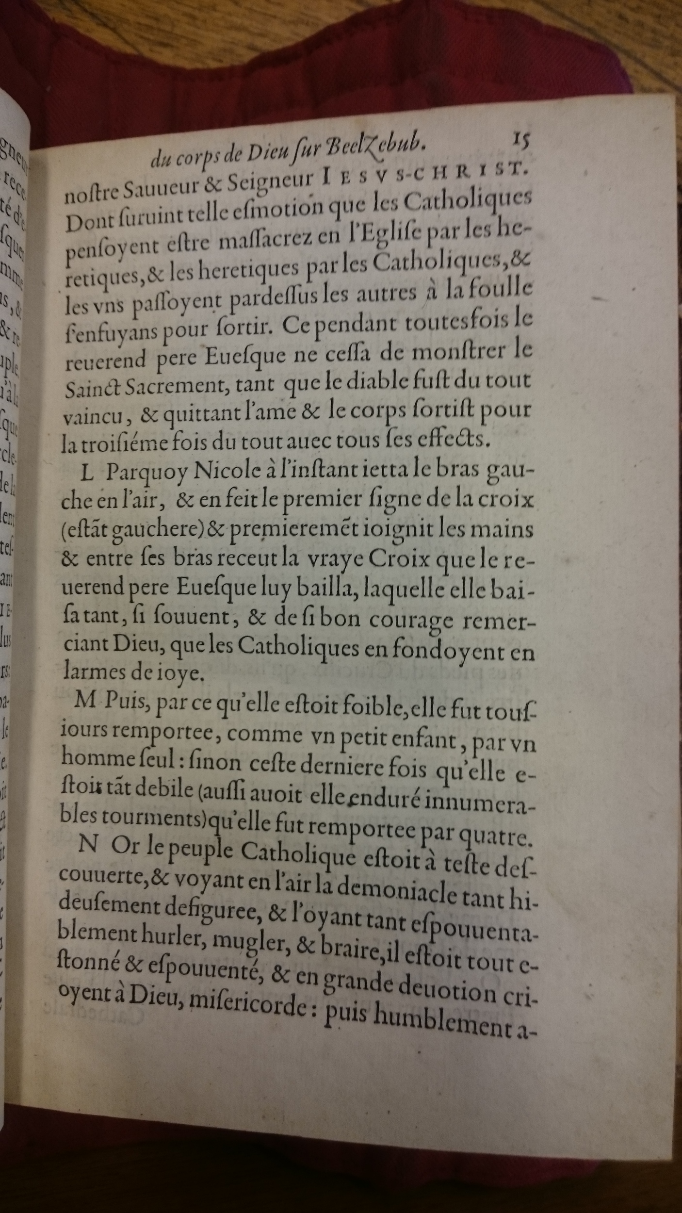 1578 - Nicolas Chesneau - Trésor et entière histoire de la triomphante victoire du corps de Dieu sur l’esprit malin - BM Lyon