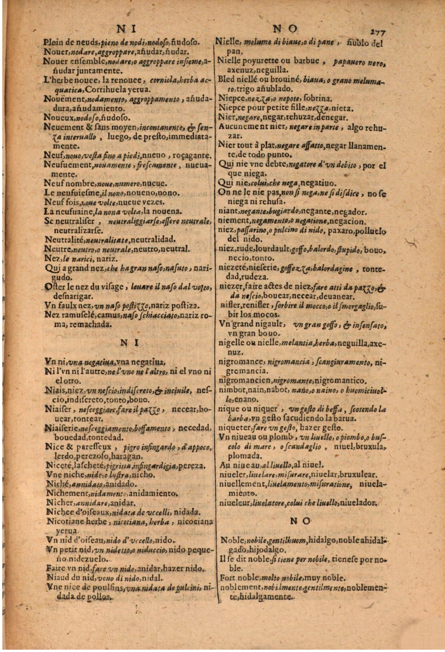 1616 - Pierre de la Rovière - Trésor des trois langues (Seconde partie) - BSB Munich