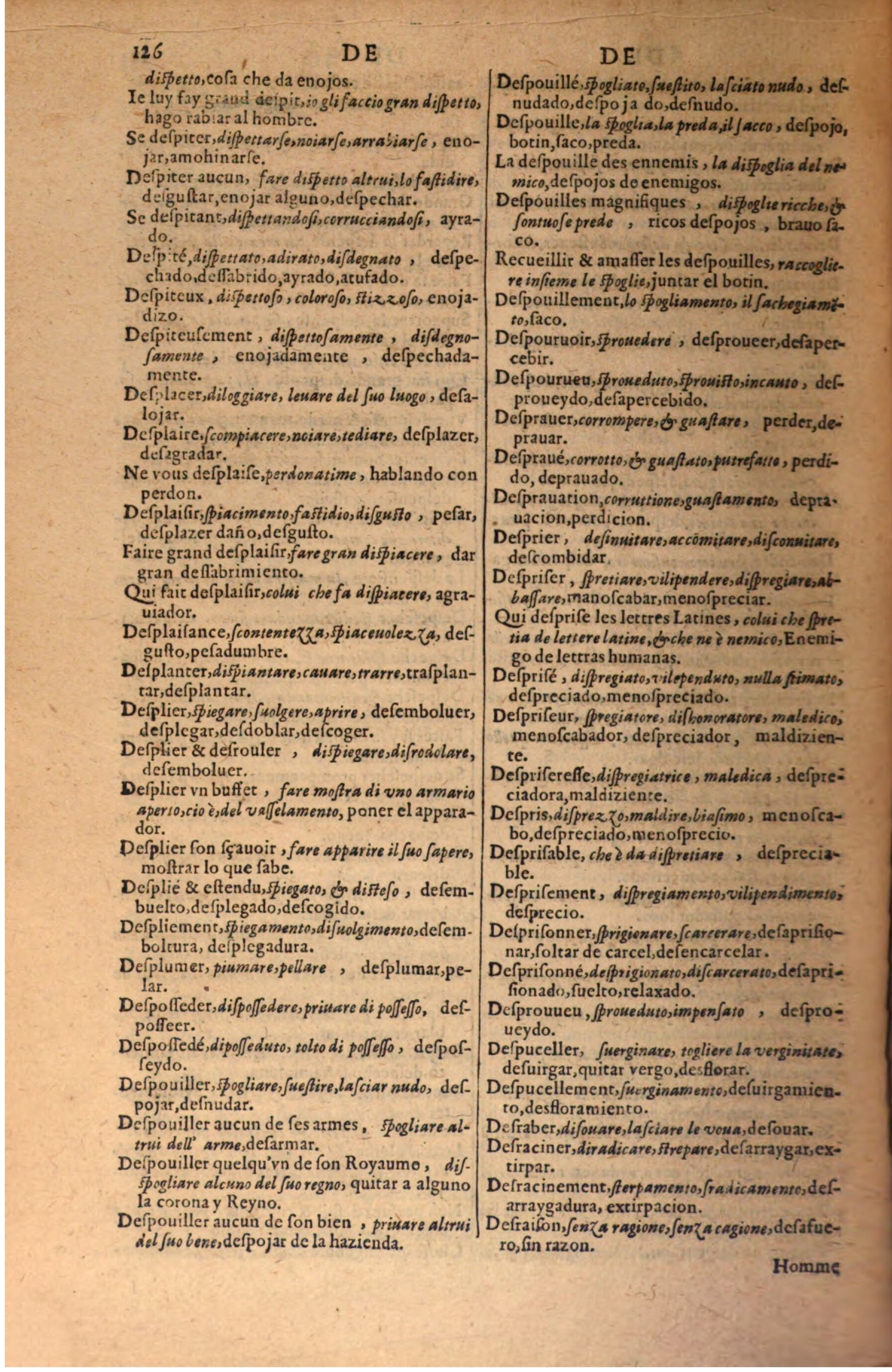 1616 - Pierre de la Rovière - Trésor des trois langues (Seconde partie) - BSB Munich