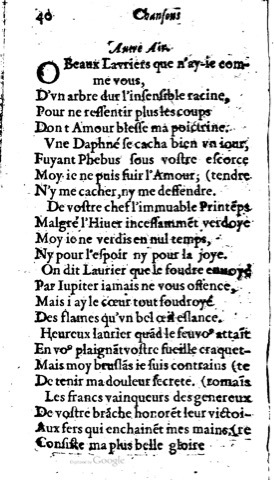 1623 - Jacques Cailloüé - Trésor ou recueil des chansons amoureuses - British Library