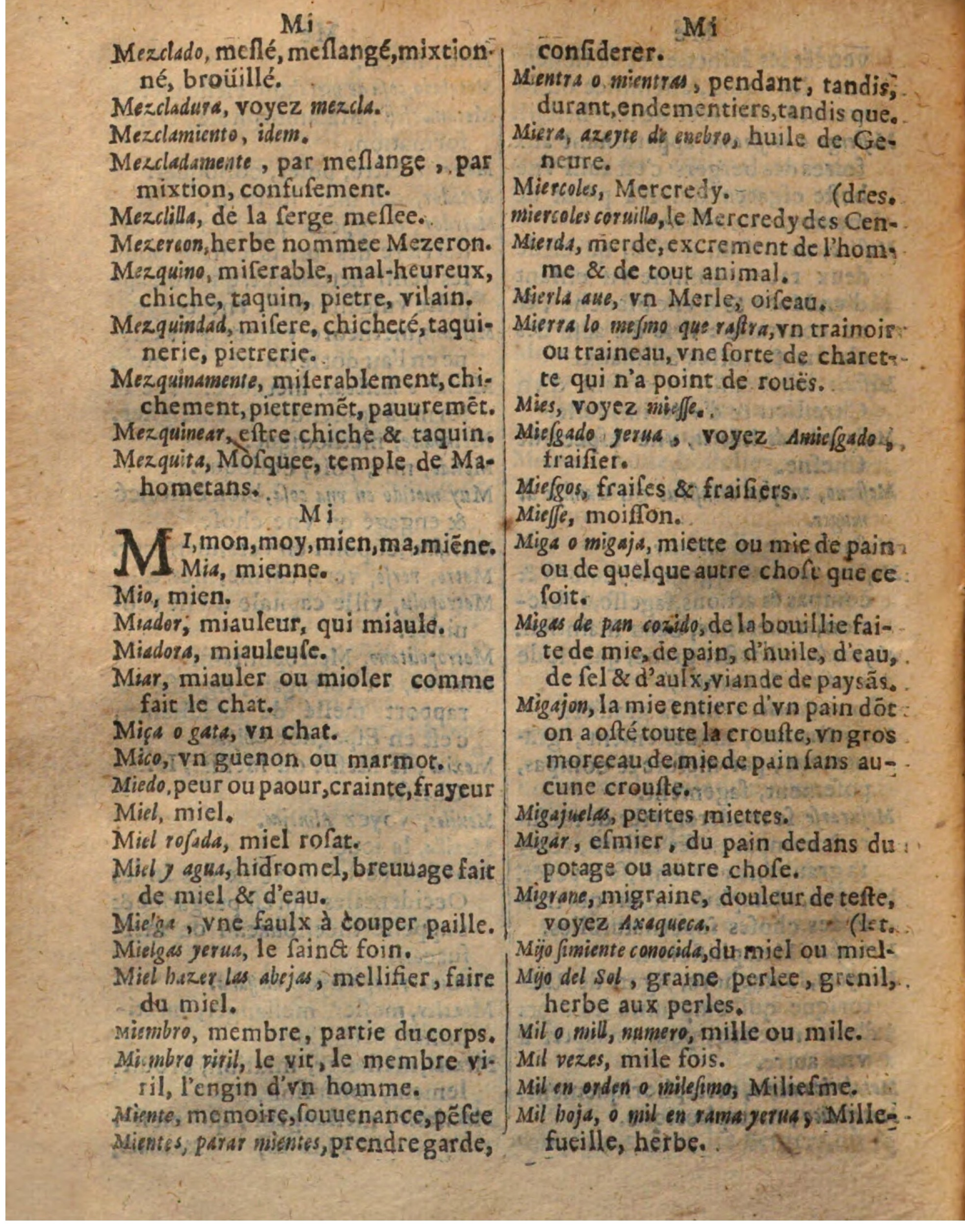 1625 - Hubert Antoine - Trésor des deux langues espagnole et française - Augsbourg