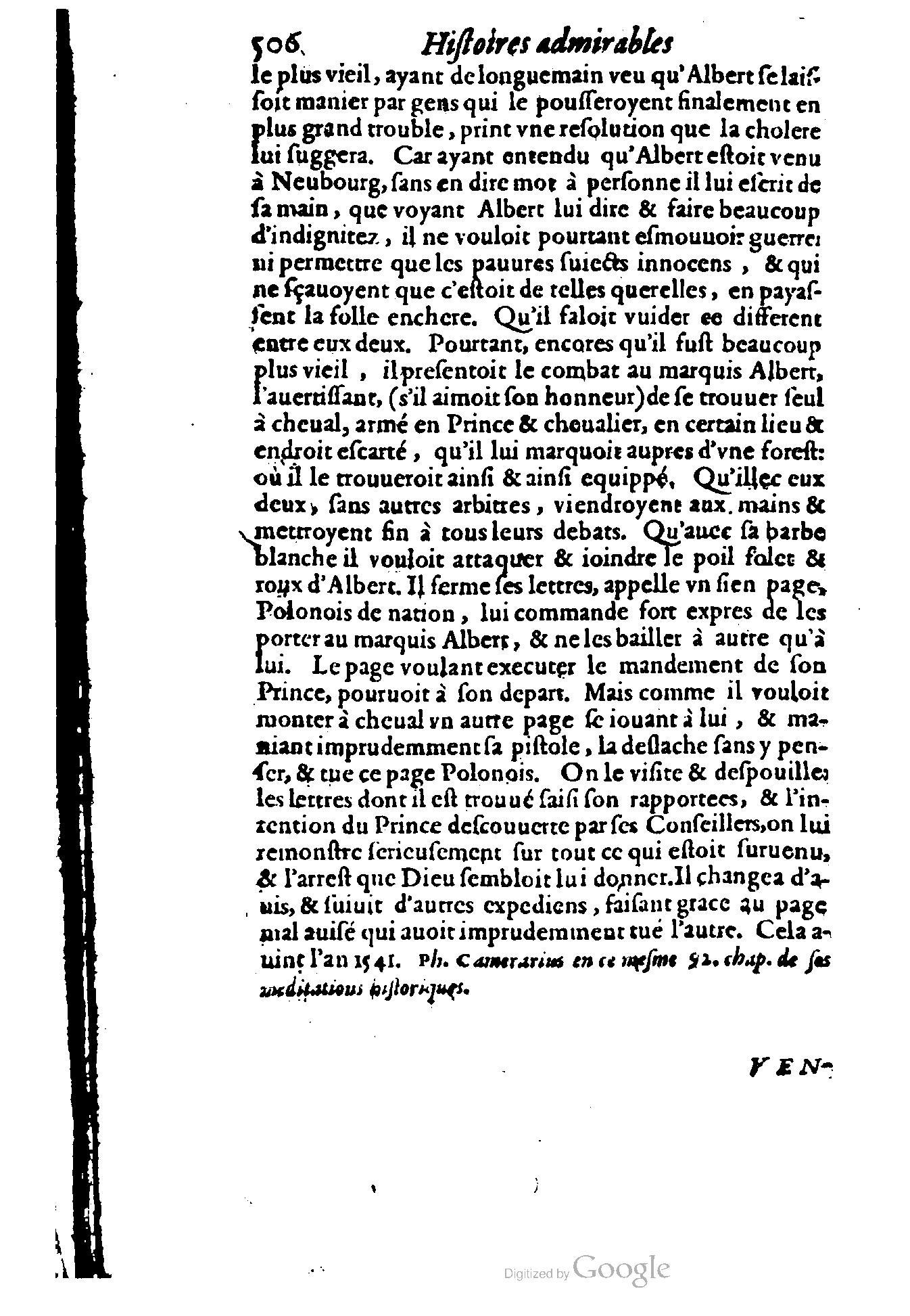 1620 - Samuel Crespin - Trésor d’histoires admirables et mémorables - BCU Lausanne