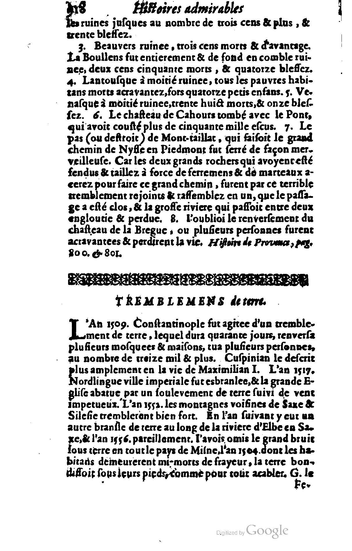 1628 - Jacques Crespin - Trésor d’histoires admirables et mémorables - BSB Munich
