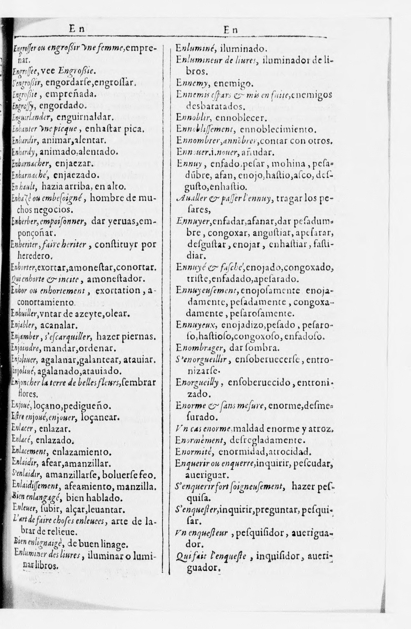 1616 - Veuve Marc Orry - Trésor des deux langues espagnole et française (Seconde partie) - BnF 1616 - Veuve Marc Orry - Trésor des deux langues espagnole et française (Seconde partie) - BnF