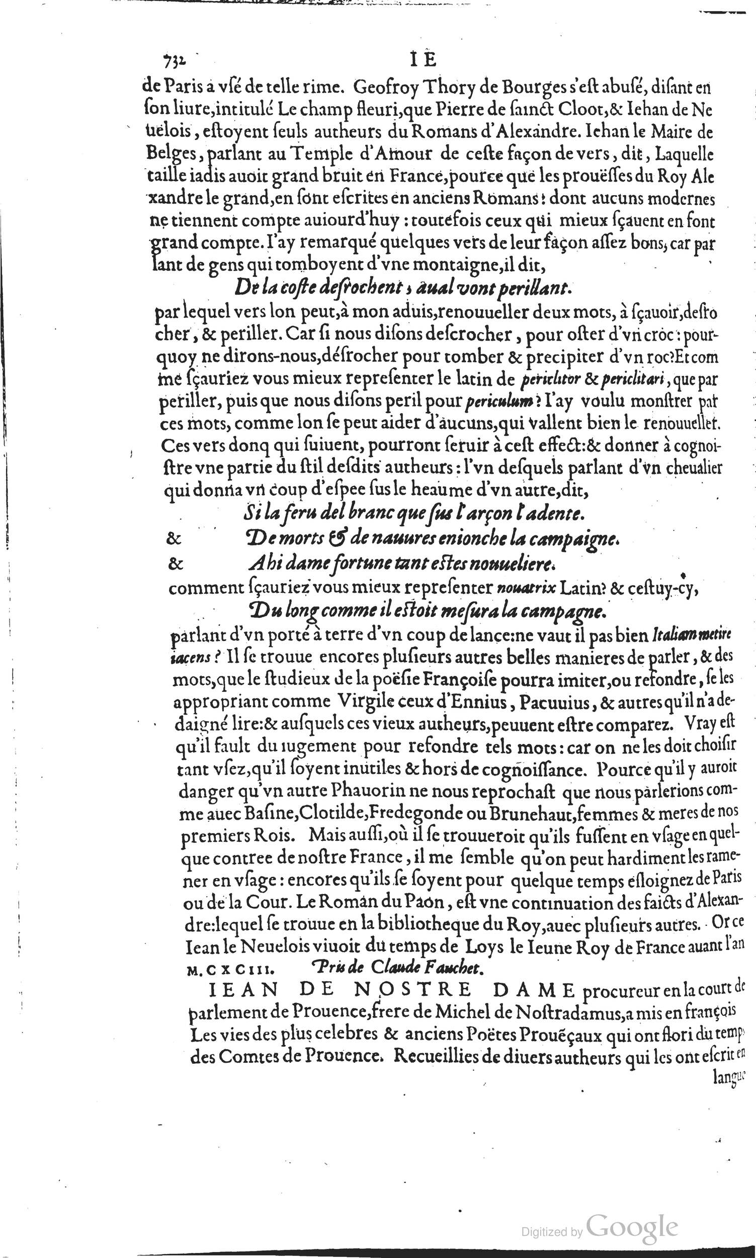 1585 - Barthélemy Honorat - Bibliothèques françaises - BSB Munich