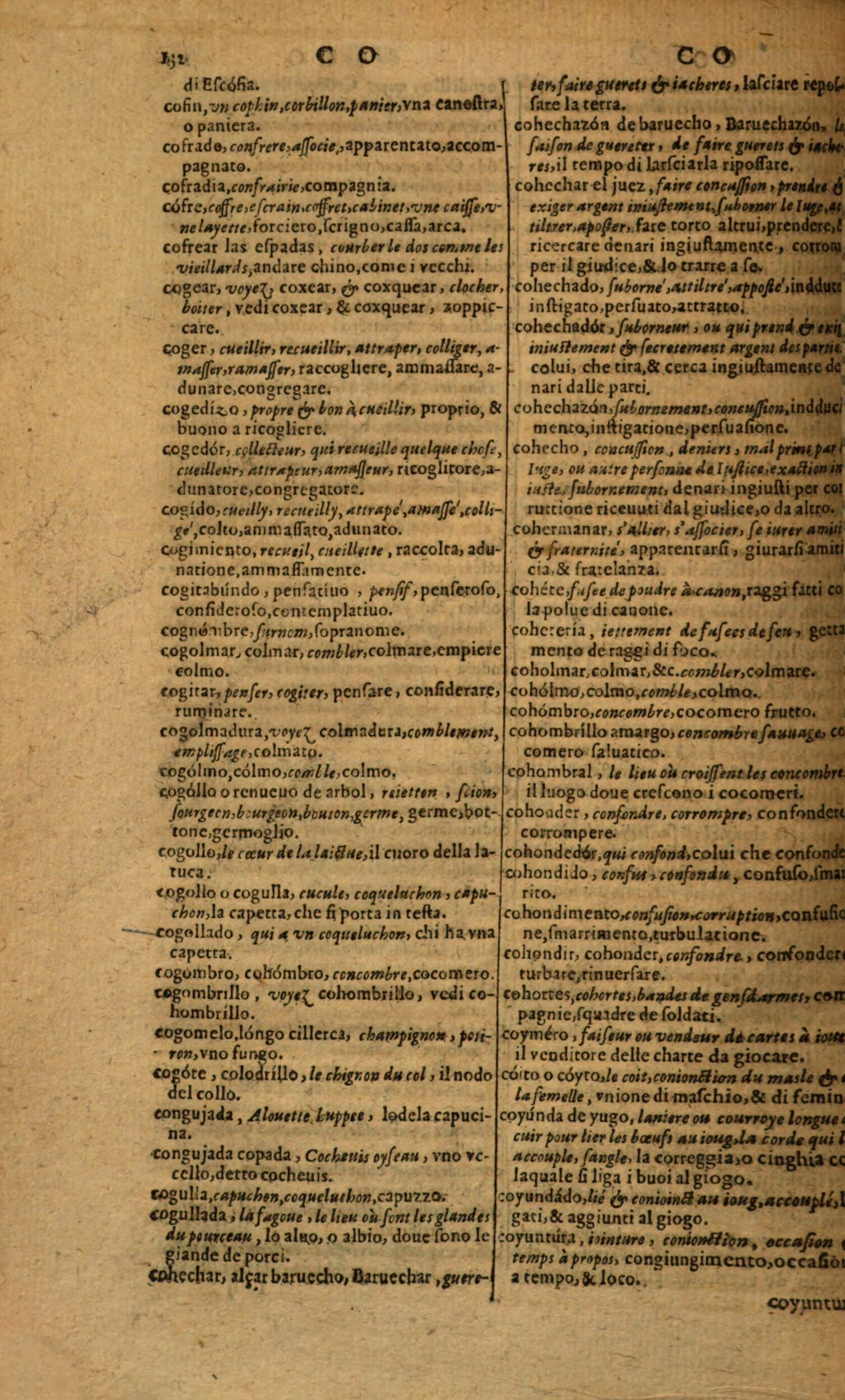 1617 - Samuel Crespin - Trésor des trois langues espagnole, française et italienne (Première partie) - Regensburg