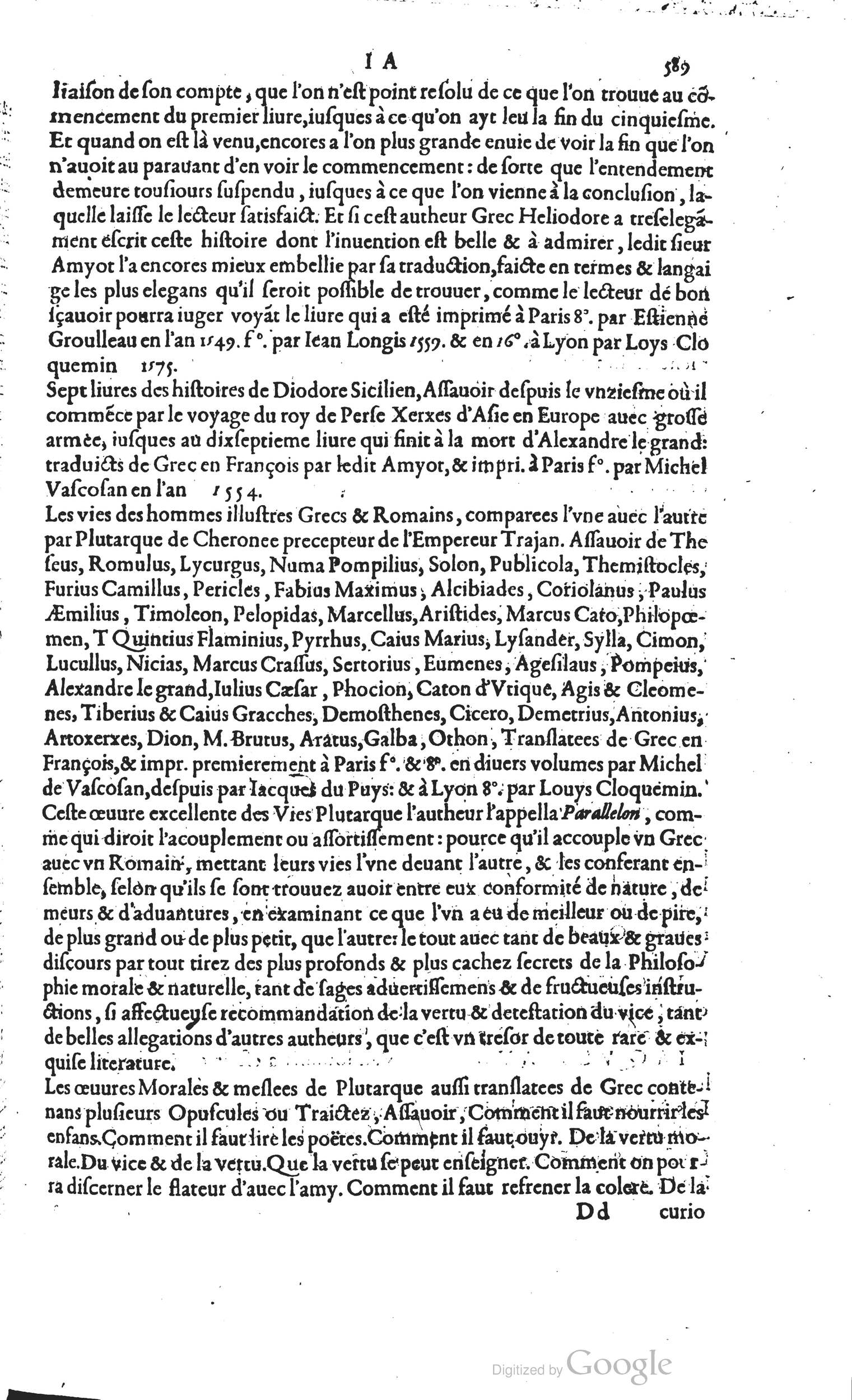1585 - Barthélemy Honorat - Bibliothèques françaises - BSB Munich