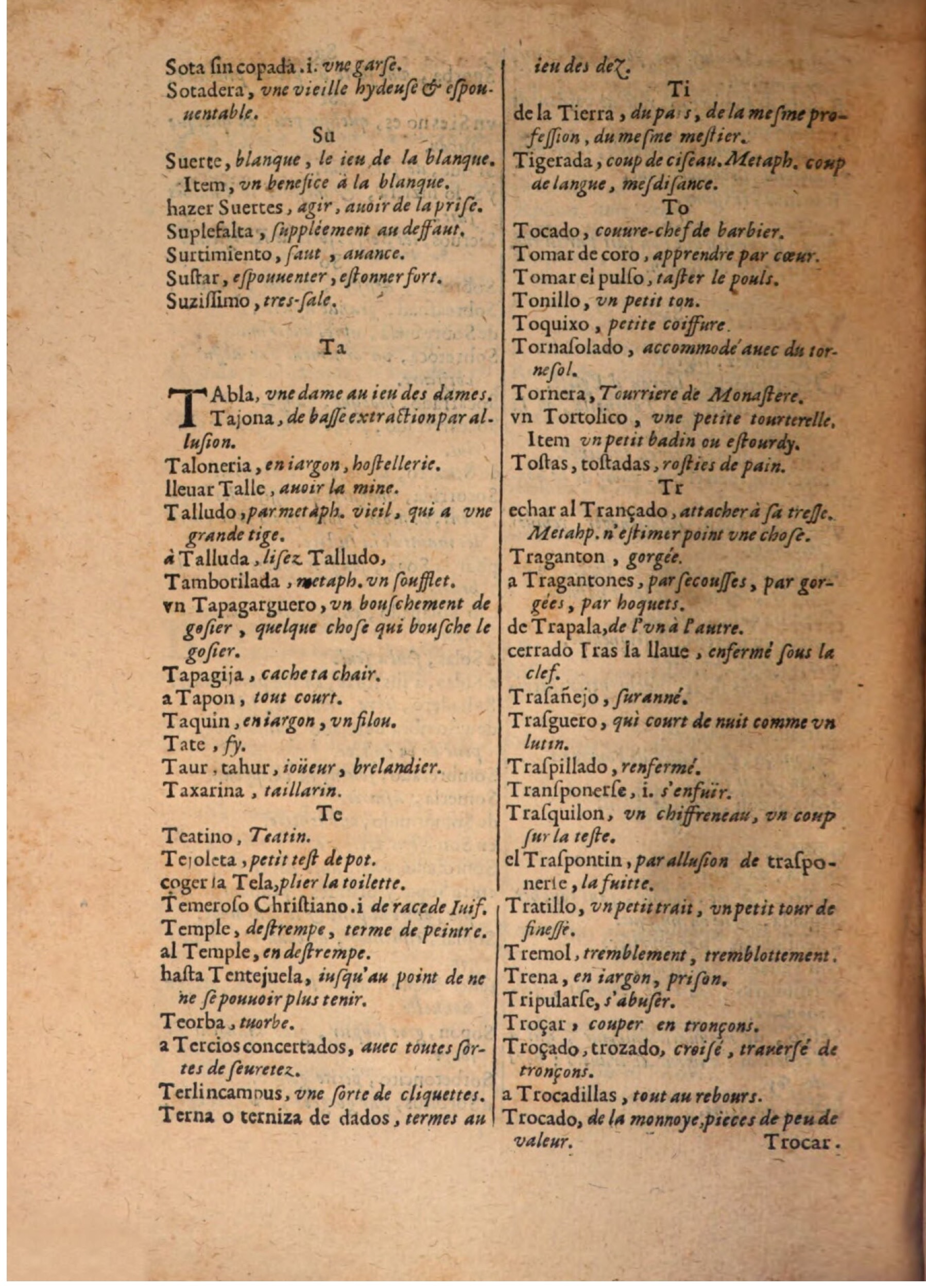 1645 - A. de Sommaville et A. Courbé - Trésor des deux langues espagnole et française - BSB Munich 1645 - A. de Sommaville et A. Courbé - Trésor des deux langues espagnole et française - BSB Munich