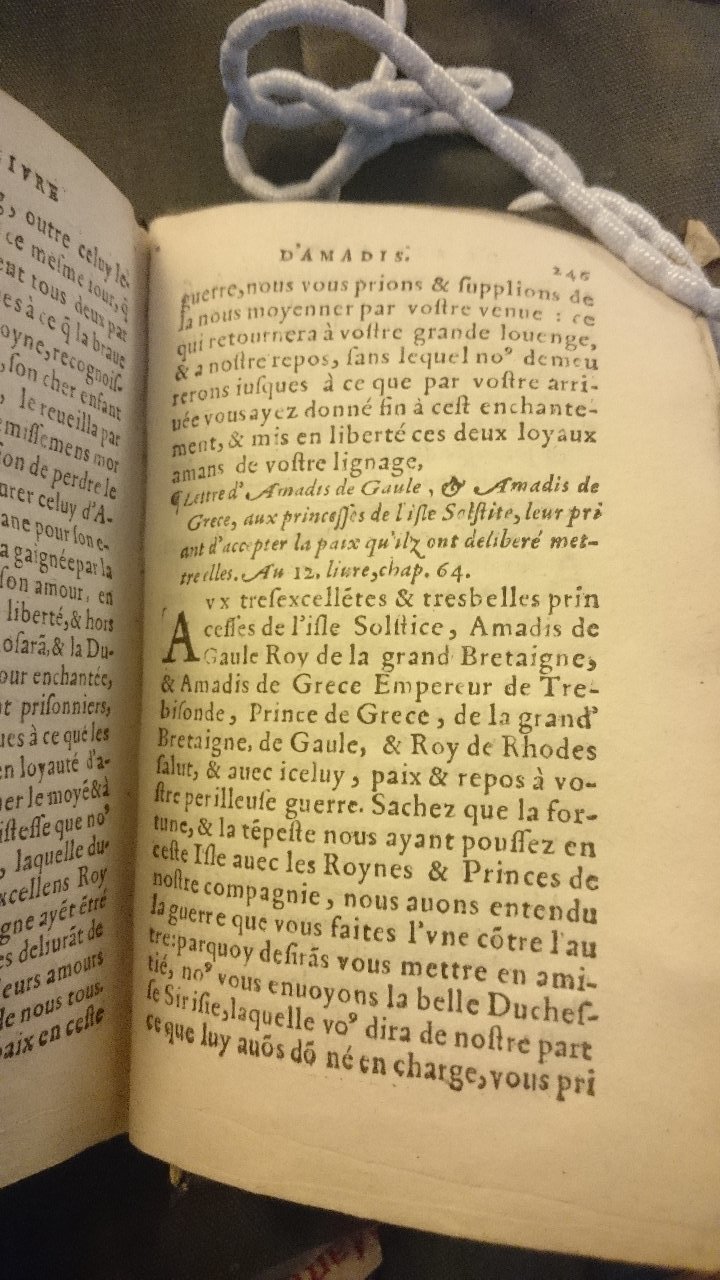 1563 - Jacques Kerver et Jean Ruelle - Trésor des Amadis - British Library