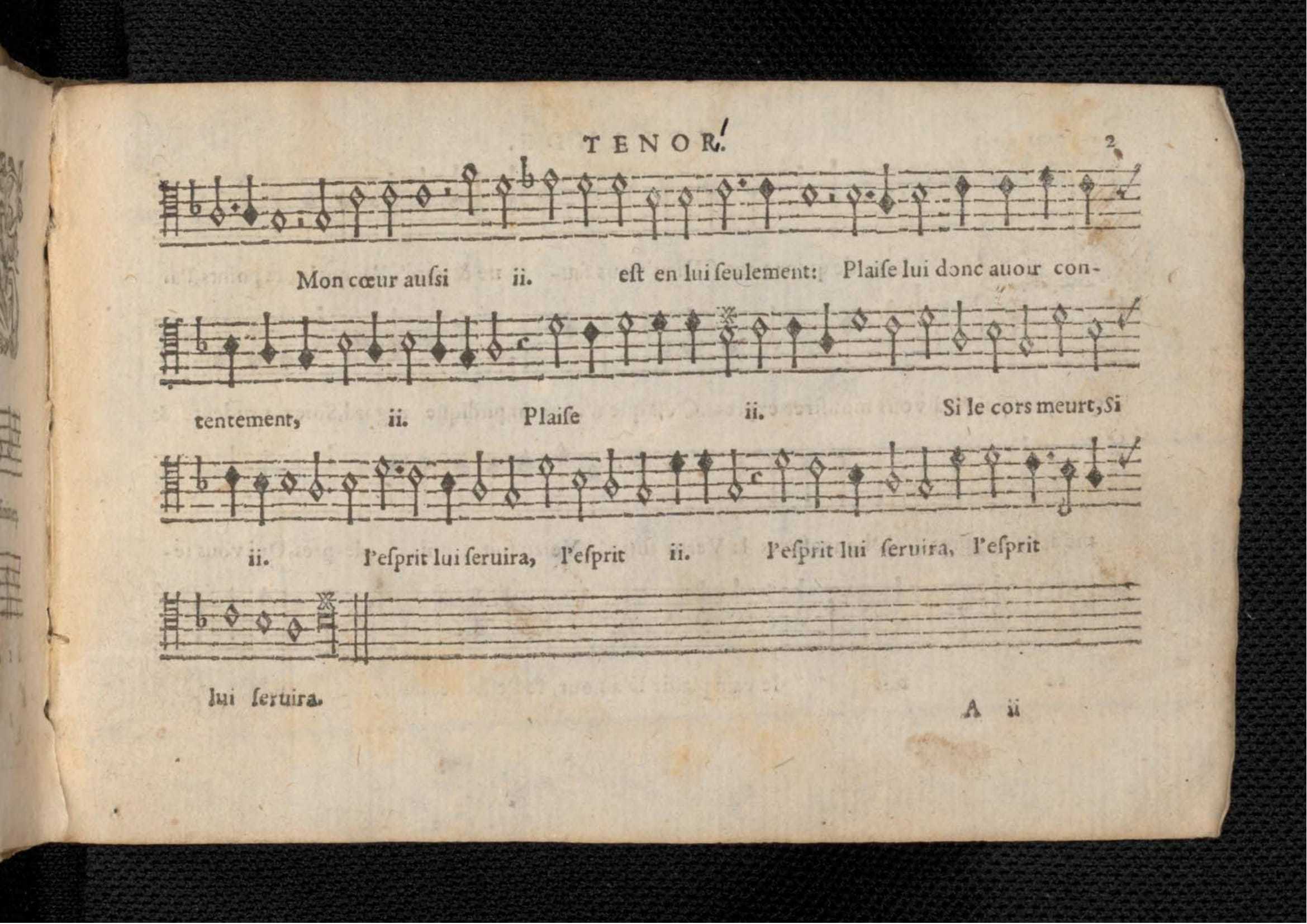 1576 - [Pierre de Saint-André] - Trésor de musique d’Orlande de Lassus Tenor - KBR Bruxelles