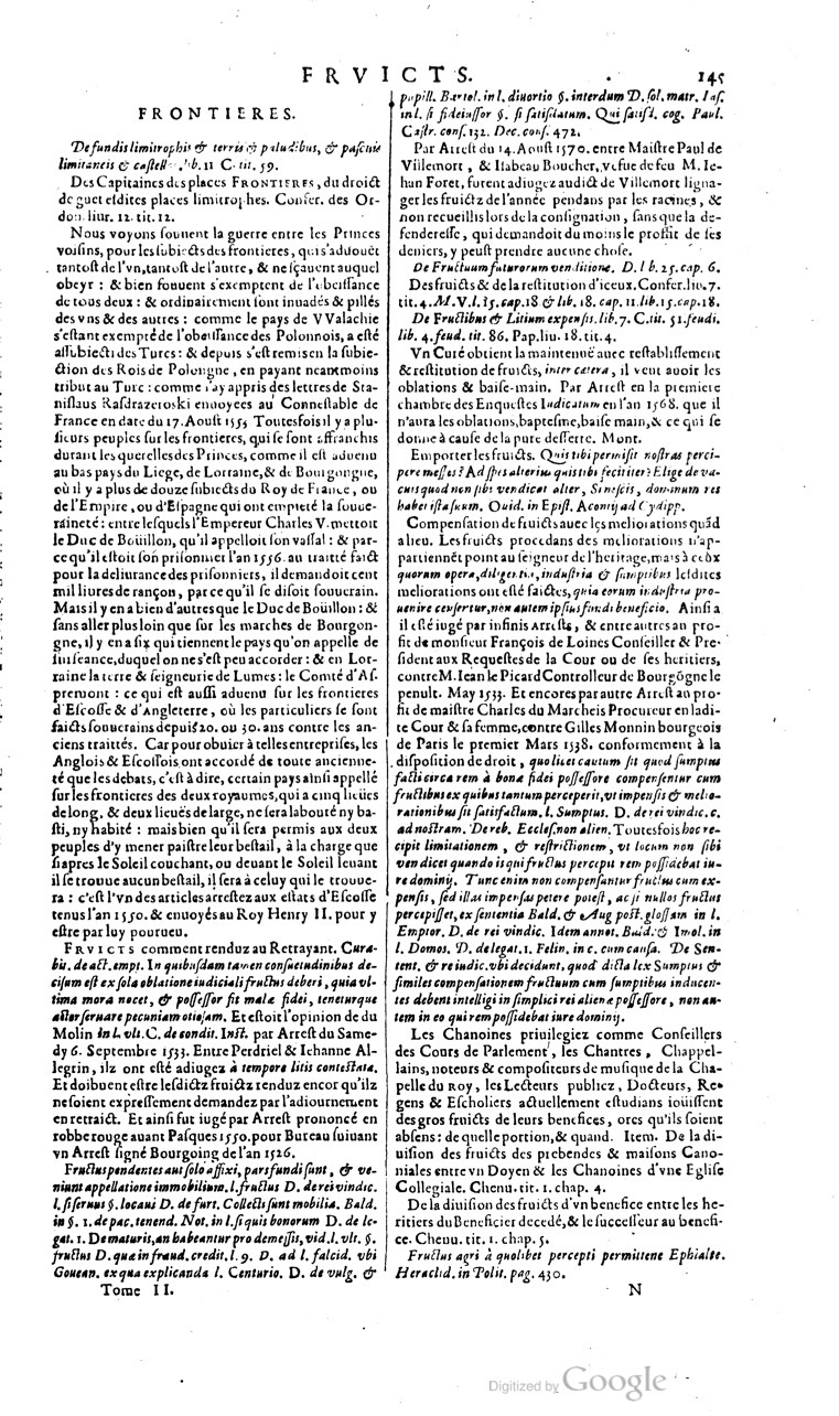 1629 - Veuve Nicolas Buon - Trésor du droit français (21754 T. 2) - BM Lyon