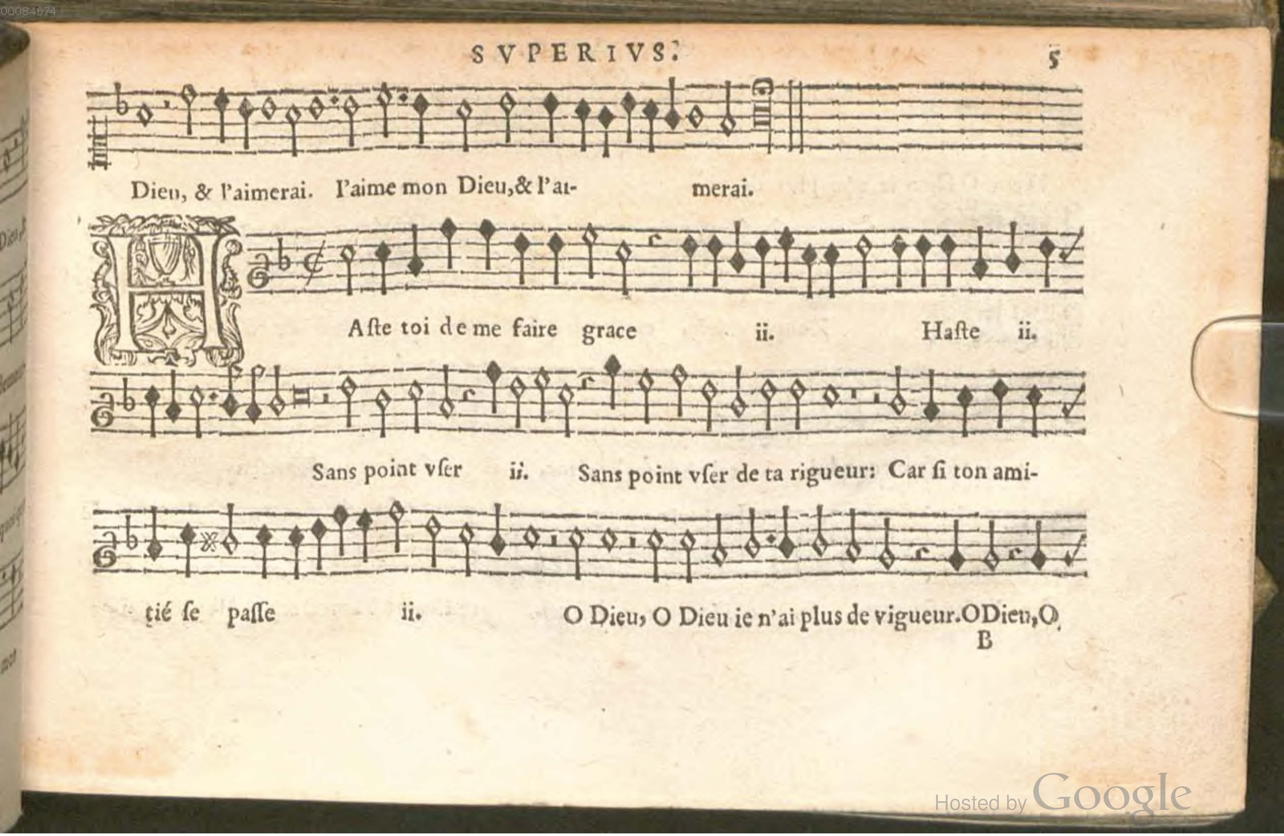 1576 - [Pierre de Saint-André] - Trésor de musique d’Orlande de Lassus Superius - BSB Munich