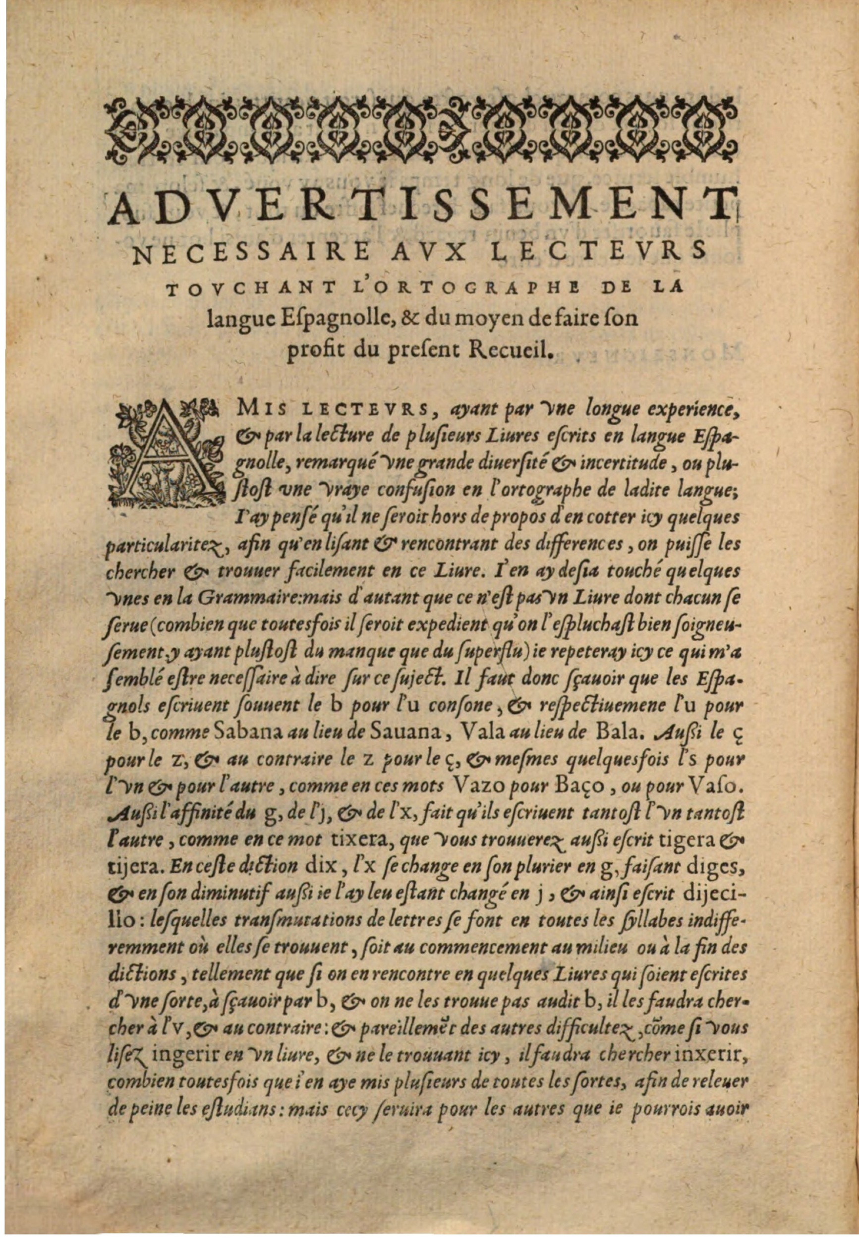 1607 - Marc Orry - Trésor des deux langues espagnole et française (Première partie) - BSB Munich 1607 - Marc Orry - Trésor des deux langues espagnole et française (Première partie) - BSB Munich