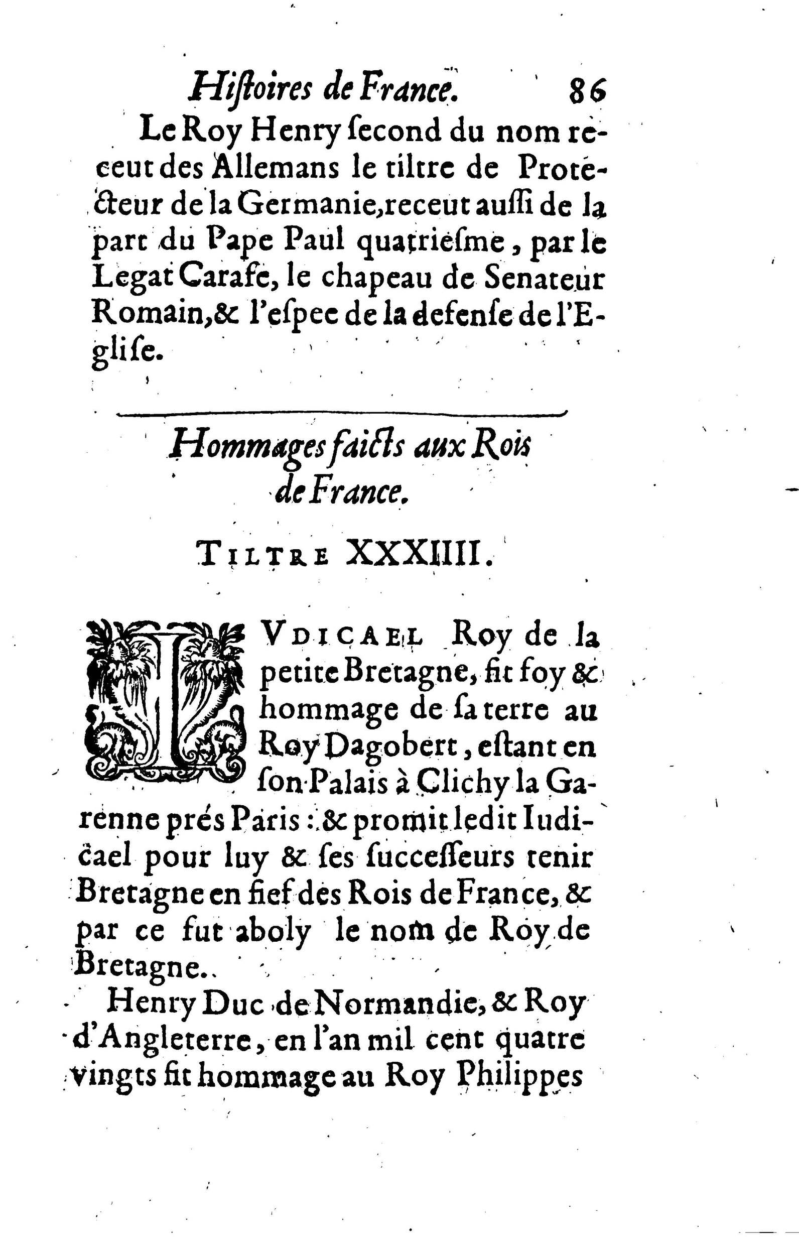 1617 - Jean Corrozet - Trésor des histoires de France - BM Lyon