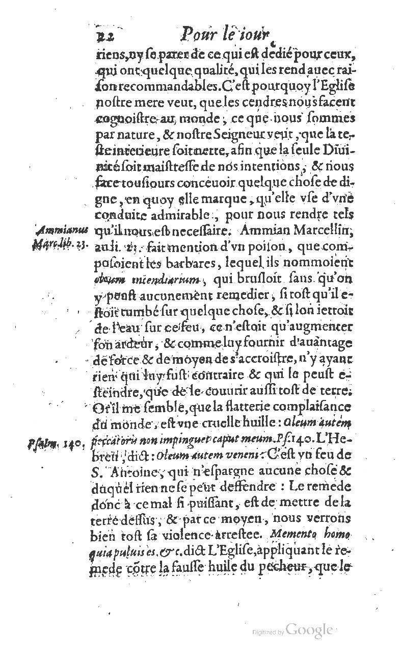 1607 - Nicolas Du Fossé - Trésor quadragésimal - T 01 - BM Lyon