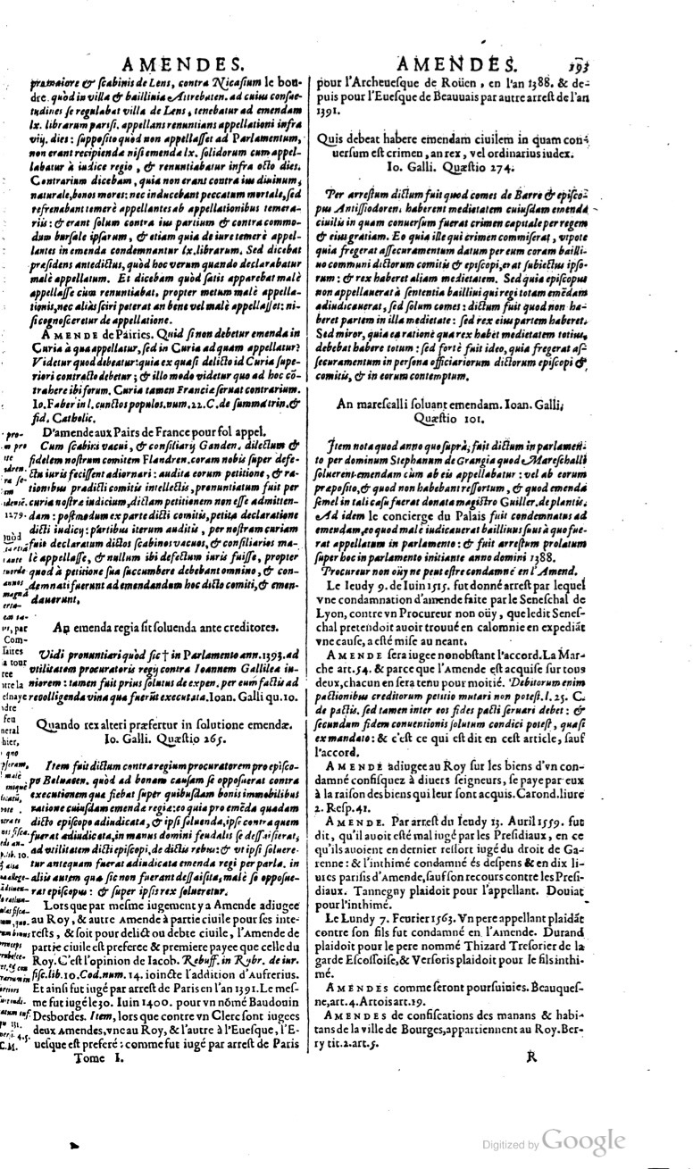 1629 - Veuve Nicolas Buon - Trésor du droit français (21754 T. 1) - BM Lyon